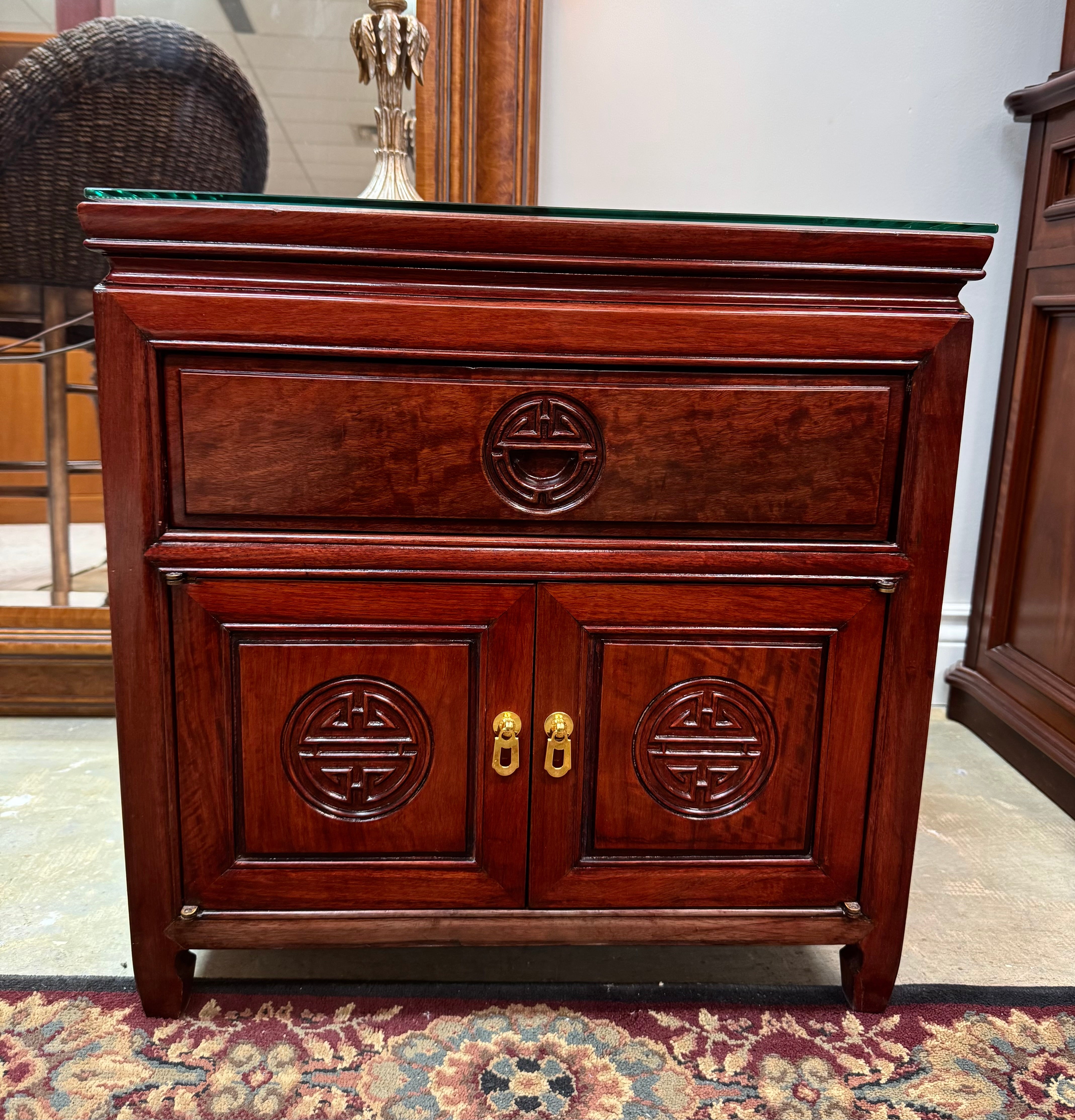 Asian-inspired Rosewood Side Table