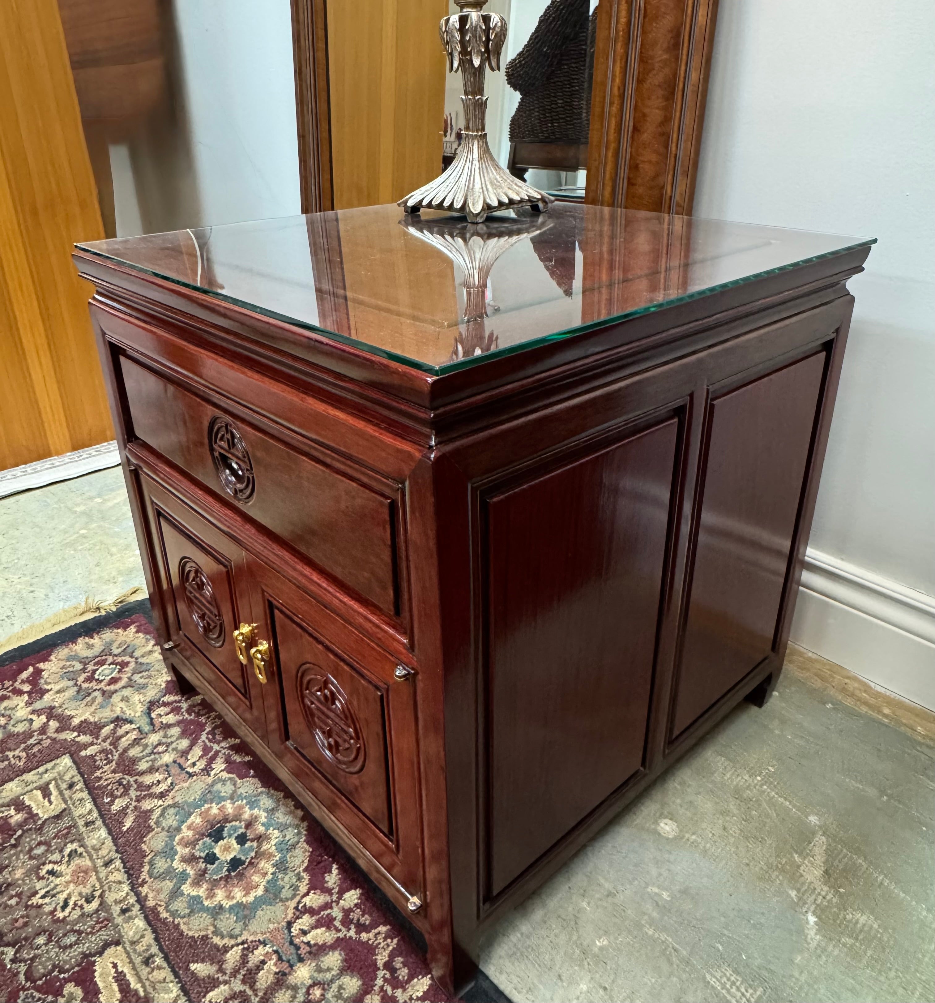 Asian-inspired Rosewood Side Table