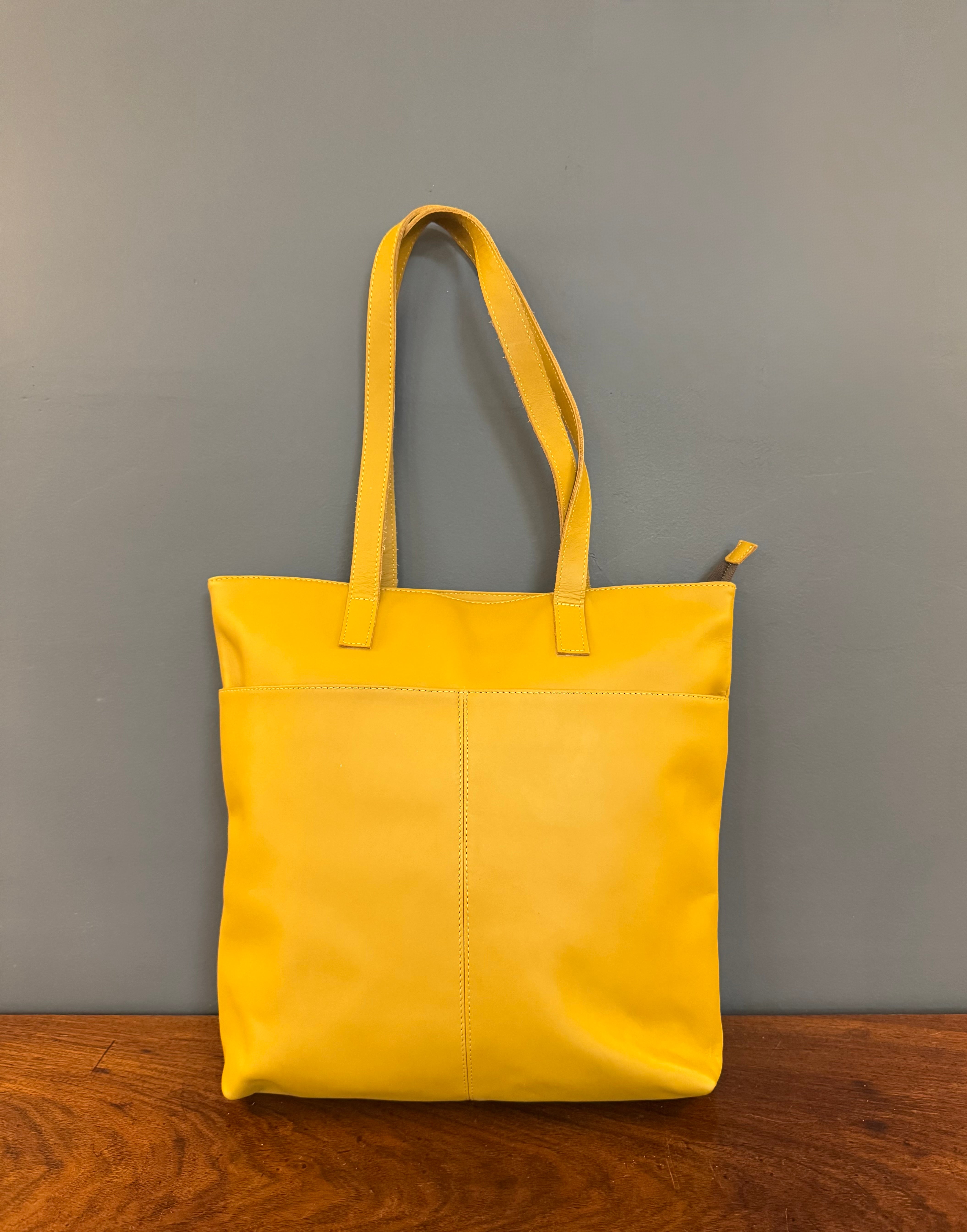 NEW! Mustard Leather Tote