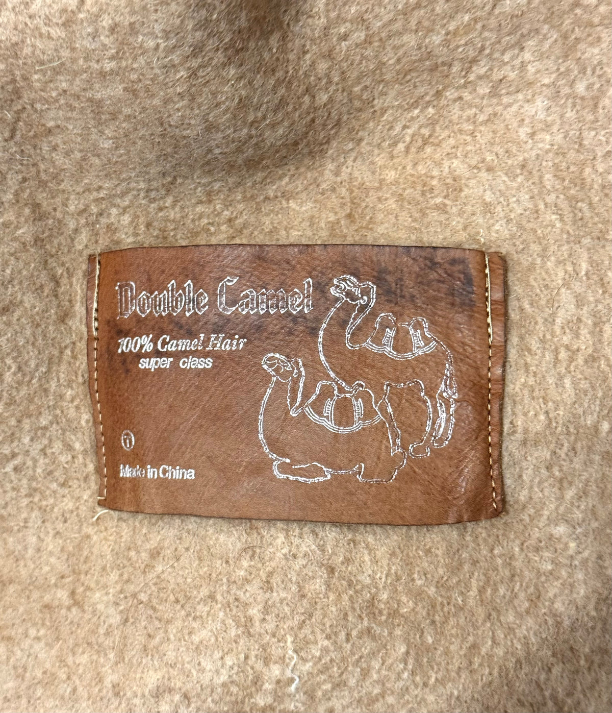 Vintage Camel Hair 68" x 82" Blanket