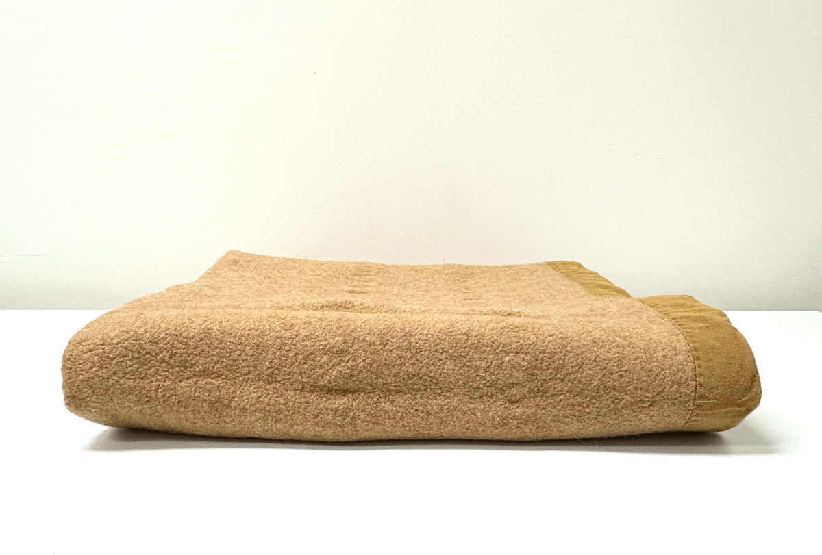 Vintage Camel Hair 68" x 82" Blanket