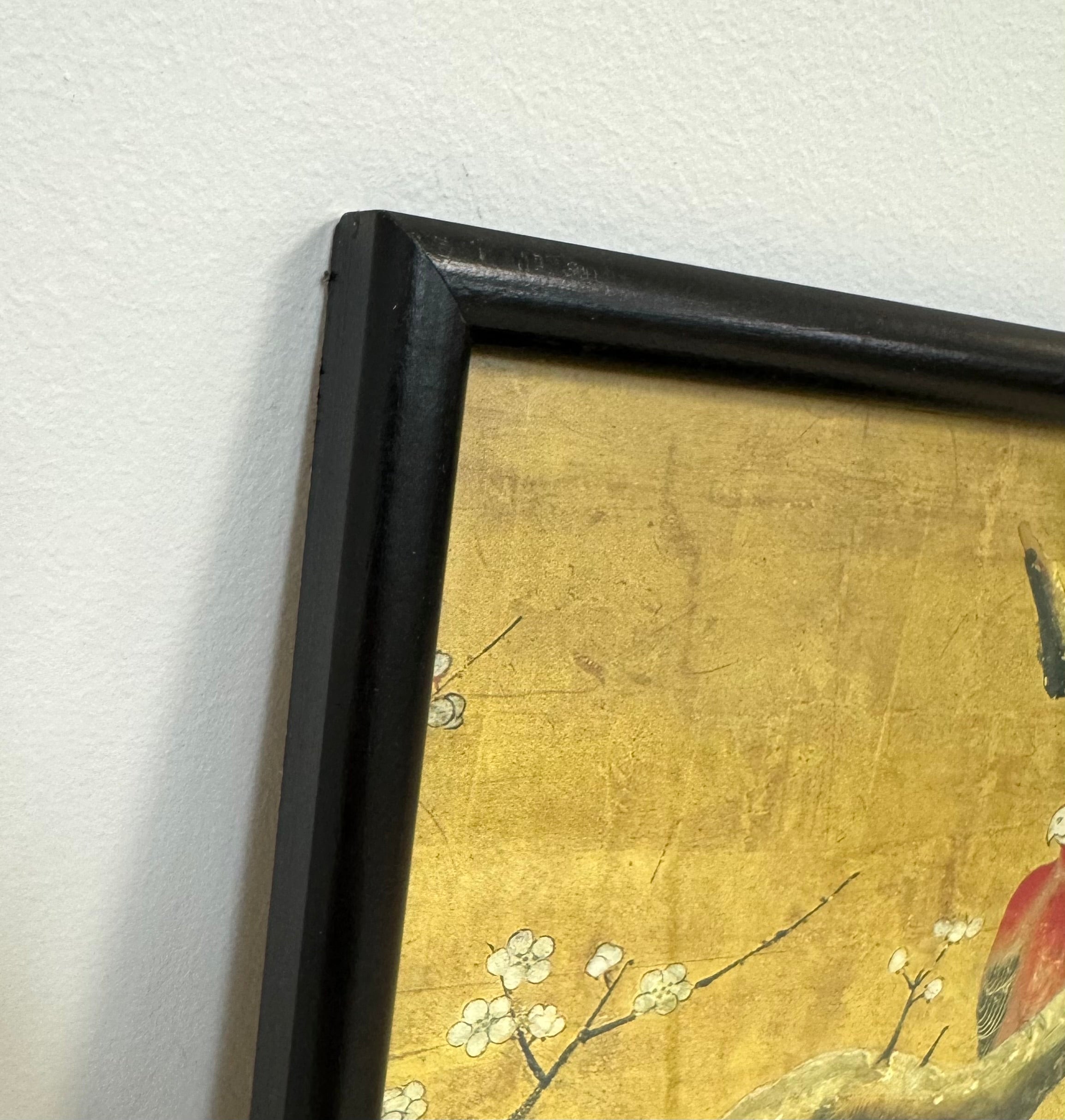 Vintage Rose-ringed Parakeet Japanese Art Print