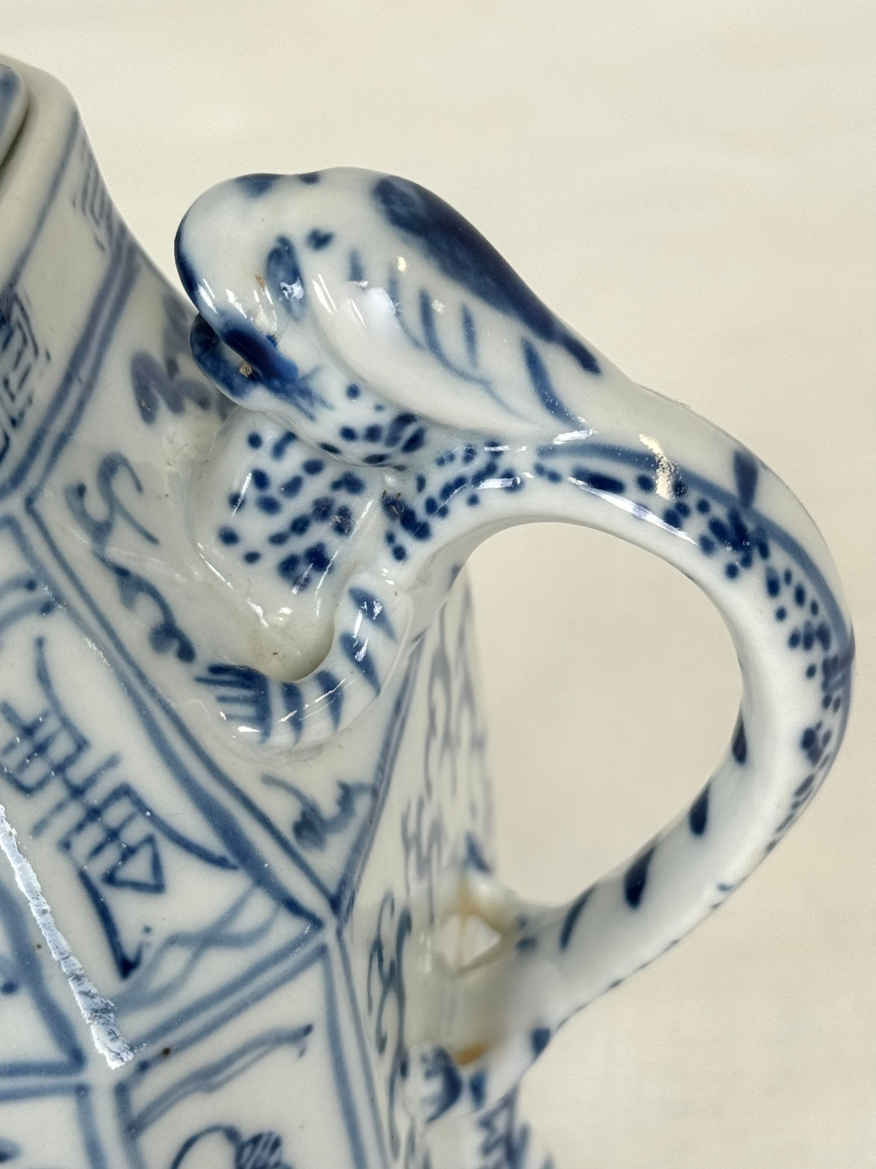 Vintage Blue & White Chinese Teapot