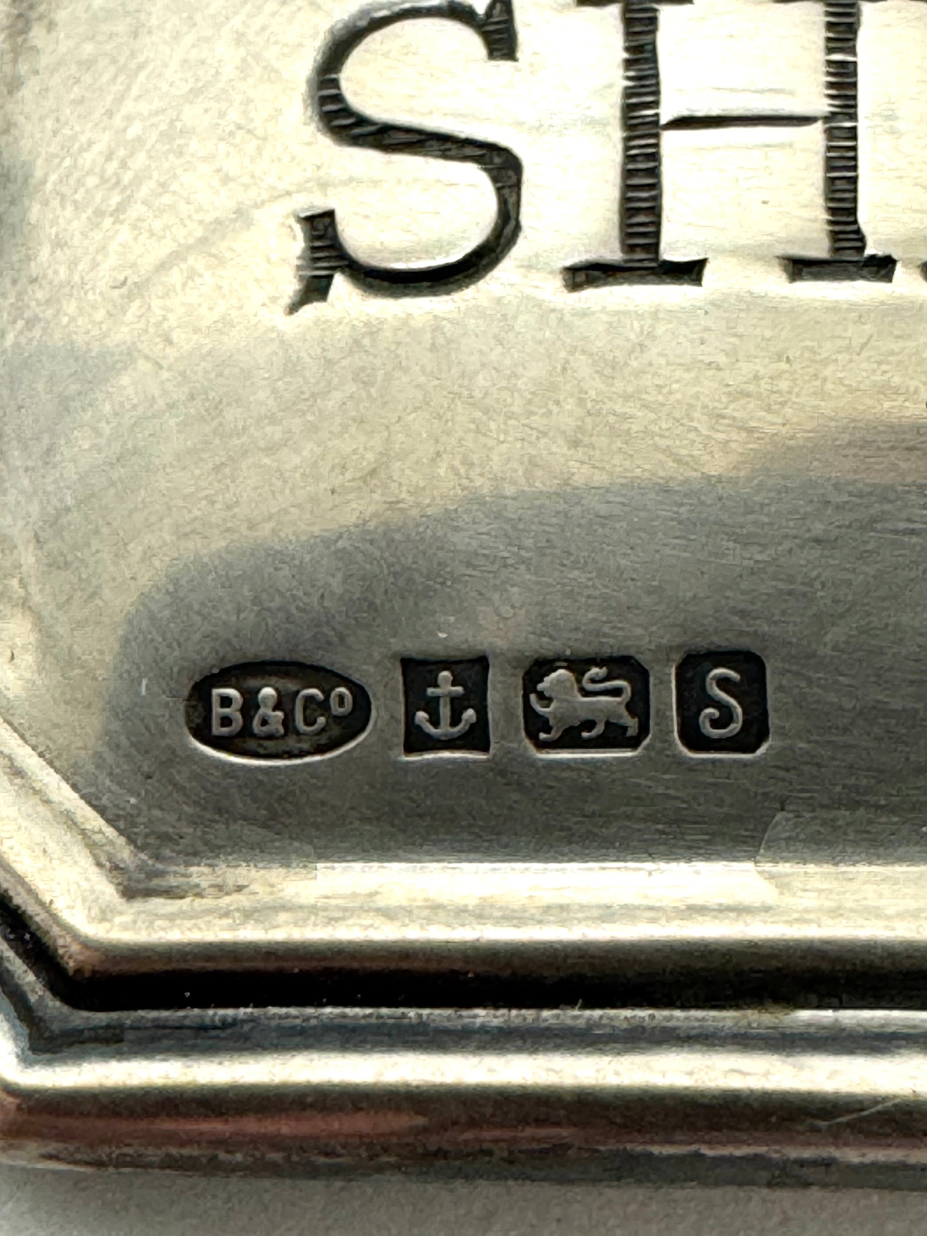 Sterling Silver 'Sherry' Decanter Label