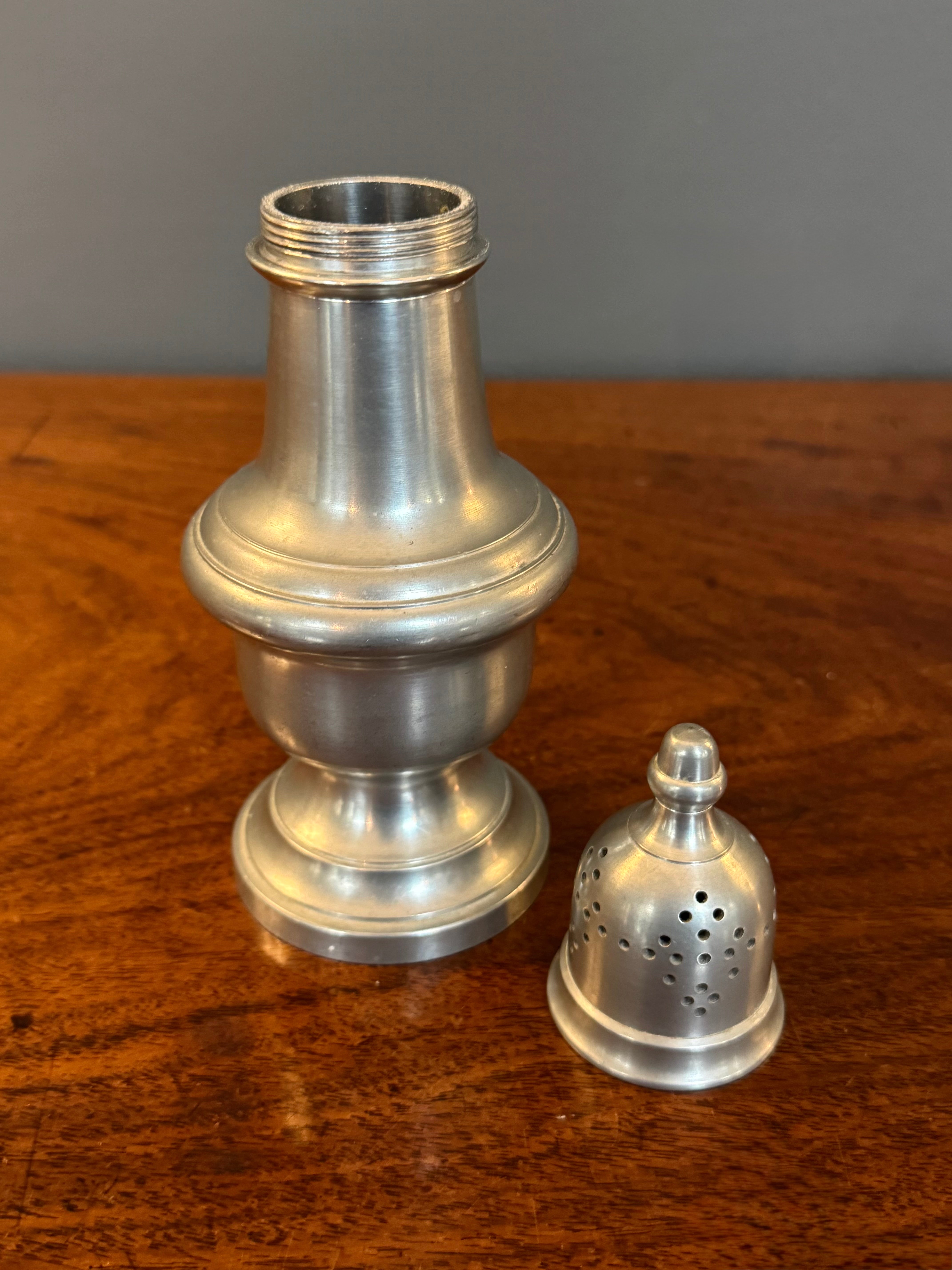 Vintage English Pewter Sugar Shaker