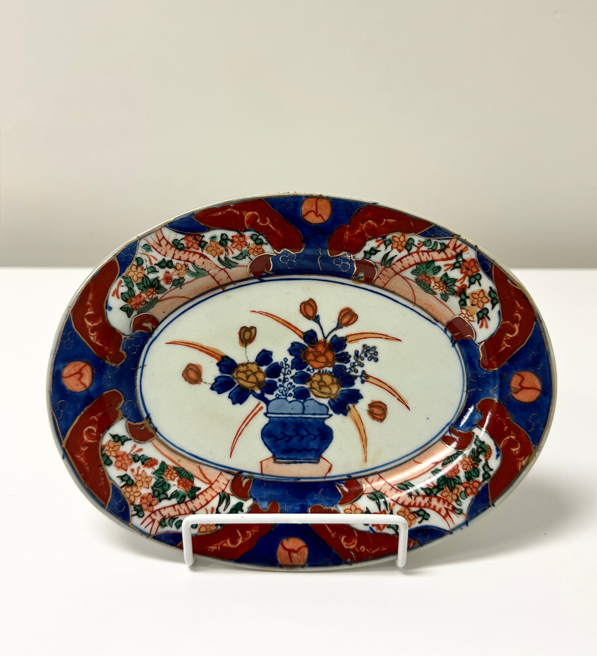 Vintage Japanese Imari Oval Plates Set of 8