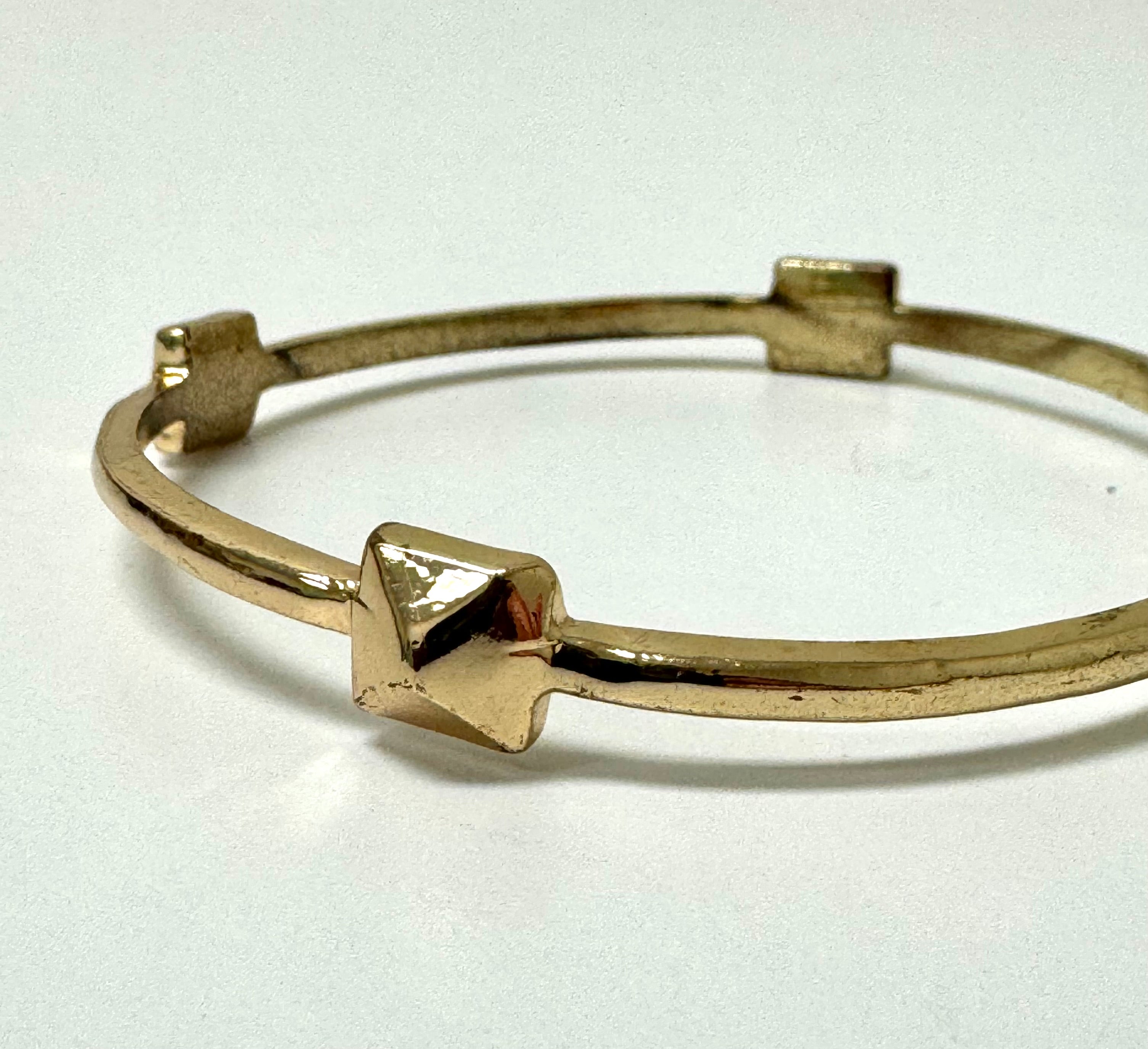 Gold Pyramid Bangle