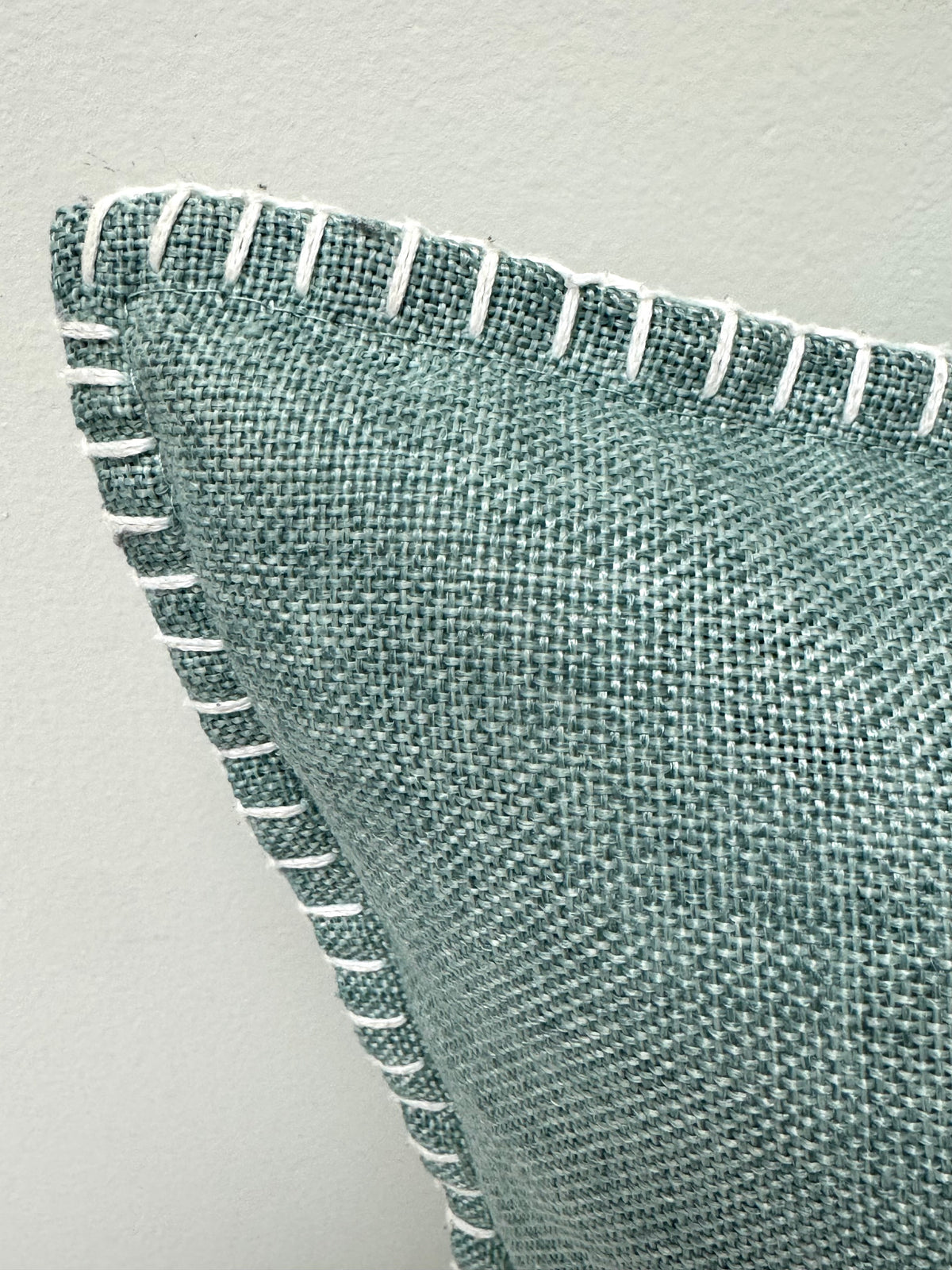Seafoam 21" Hemstitch Pillow