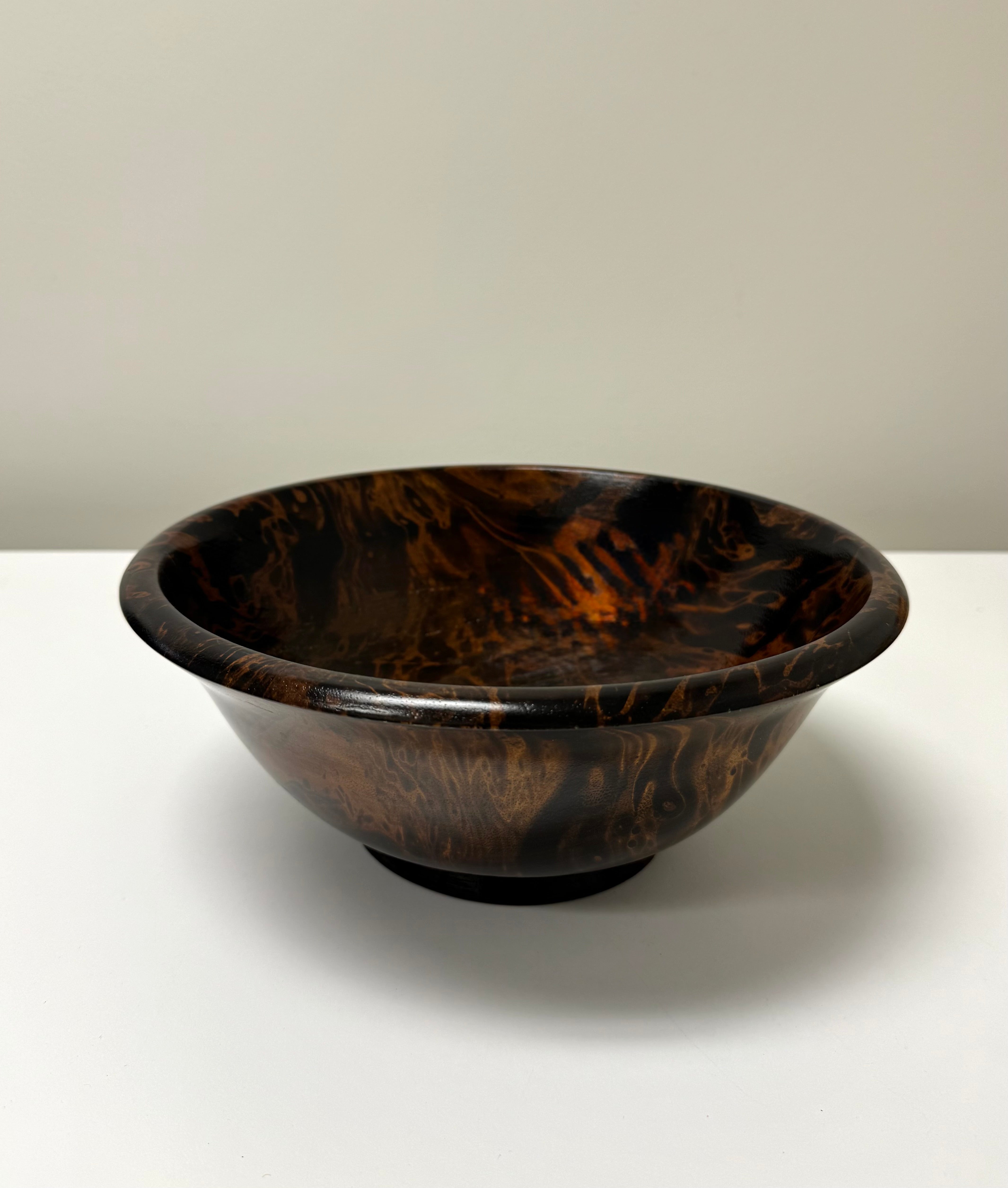 Mango Wood 12" Footed Bowl