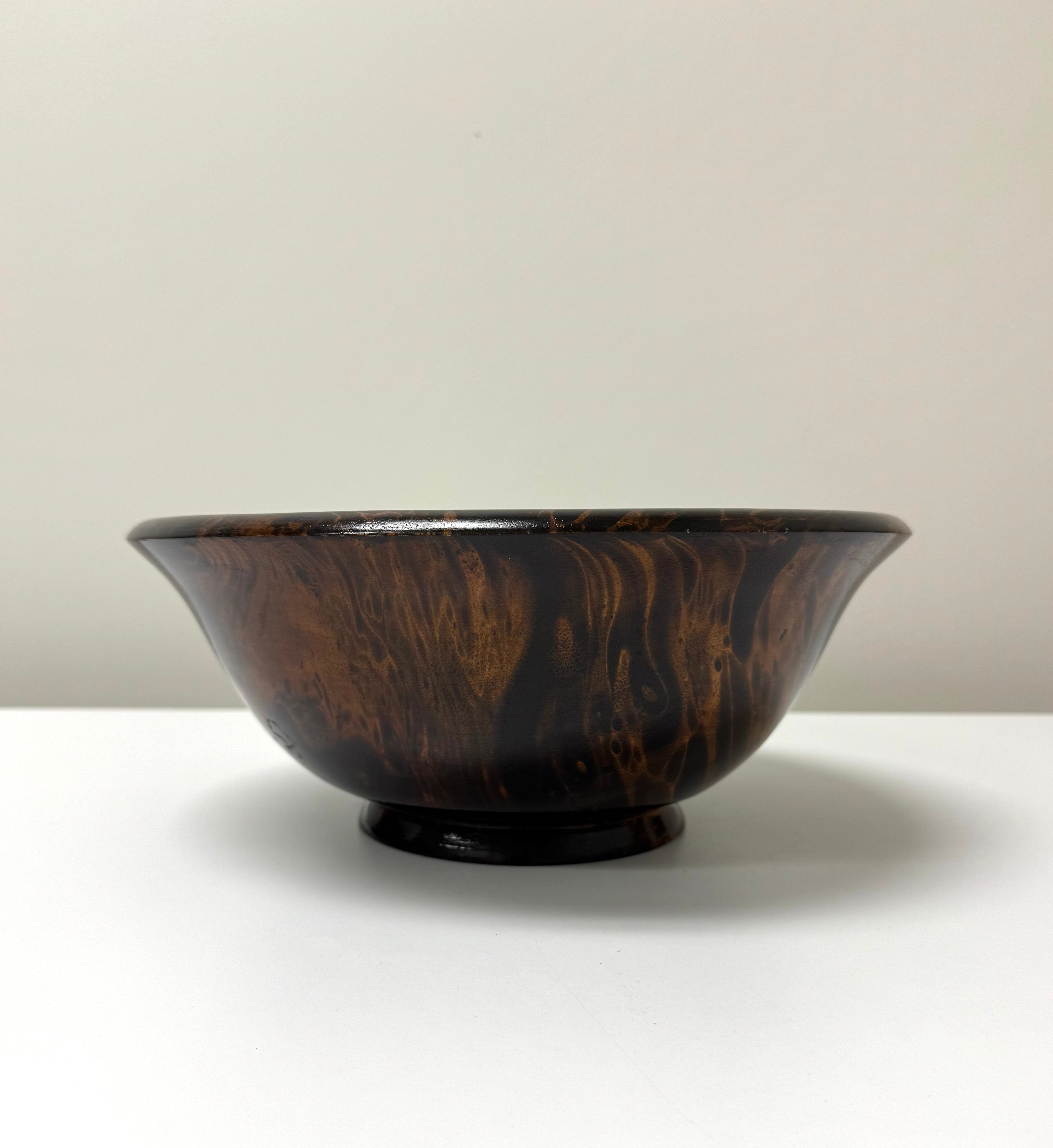 Mango Wood 12" Footed Bowl