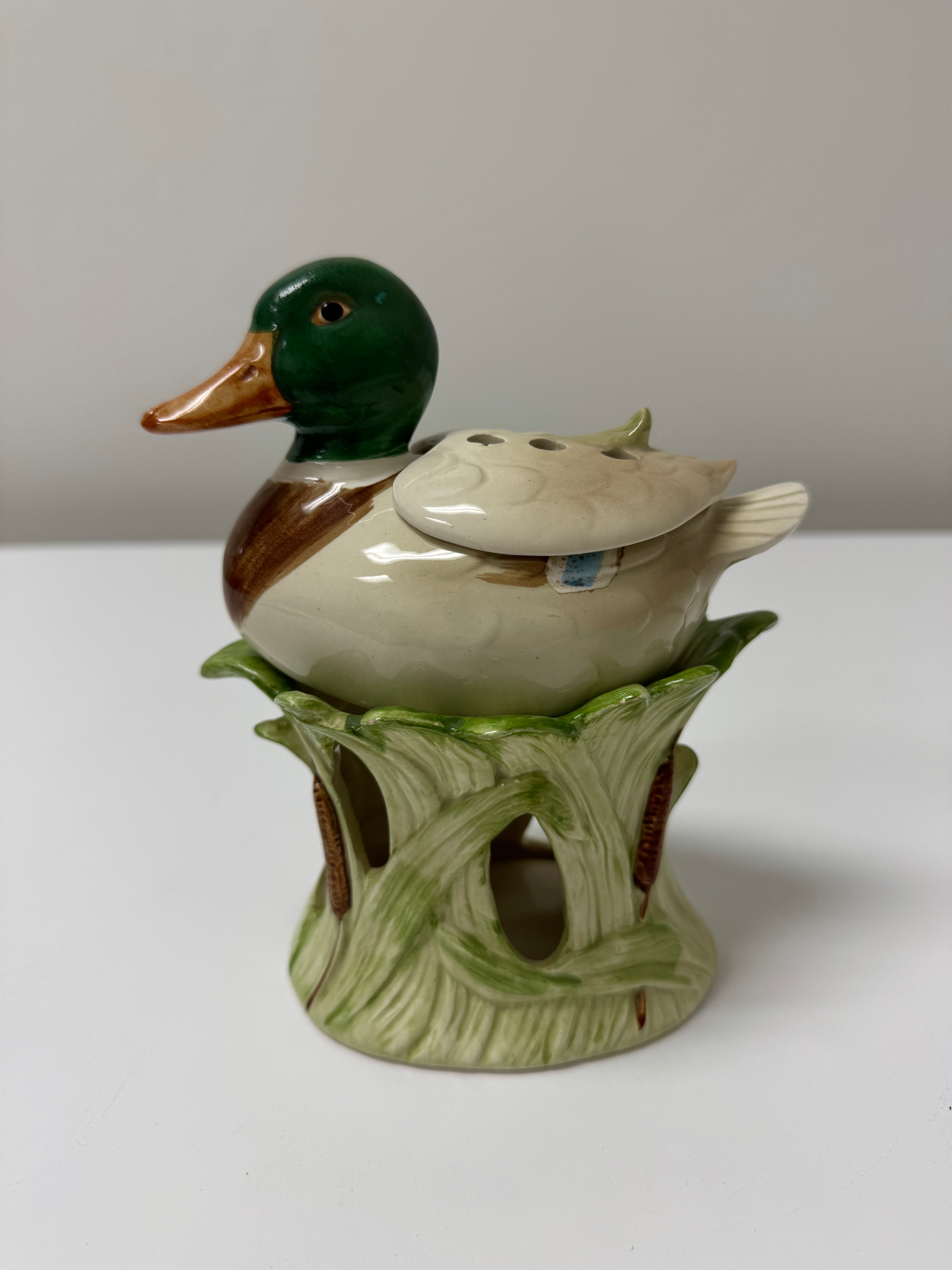 Vintage FITZ & FLOYD Mallard Incense Holder