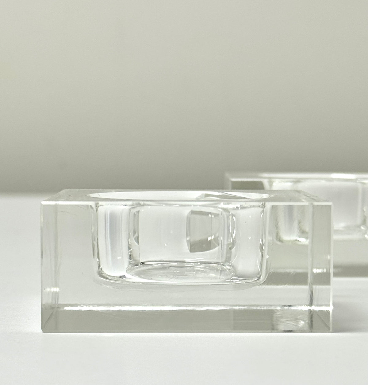 OLEG CASSINI Crystal Votive Holders Set of 2