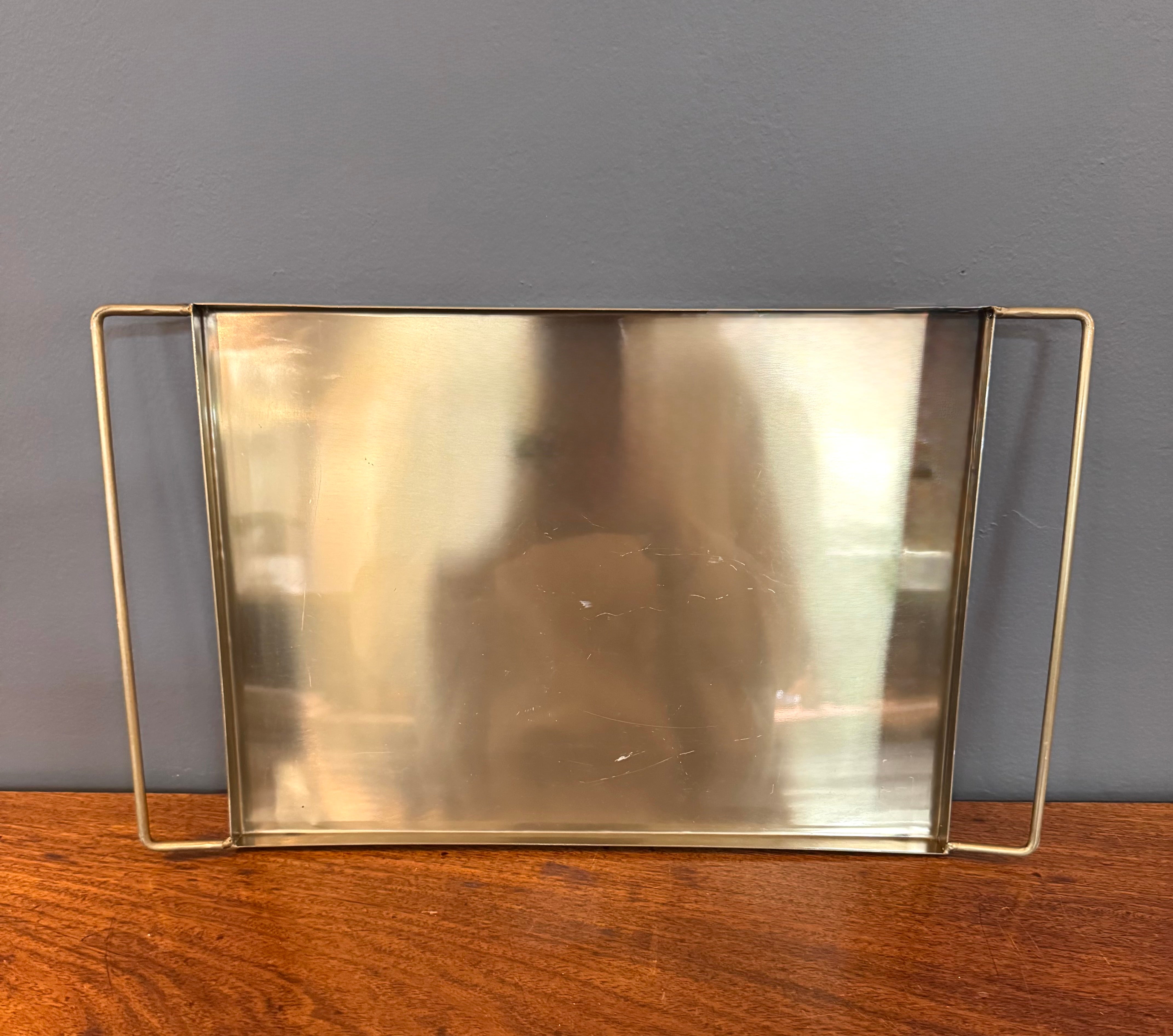Brass 16" x 9" Tray with Handles