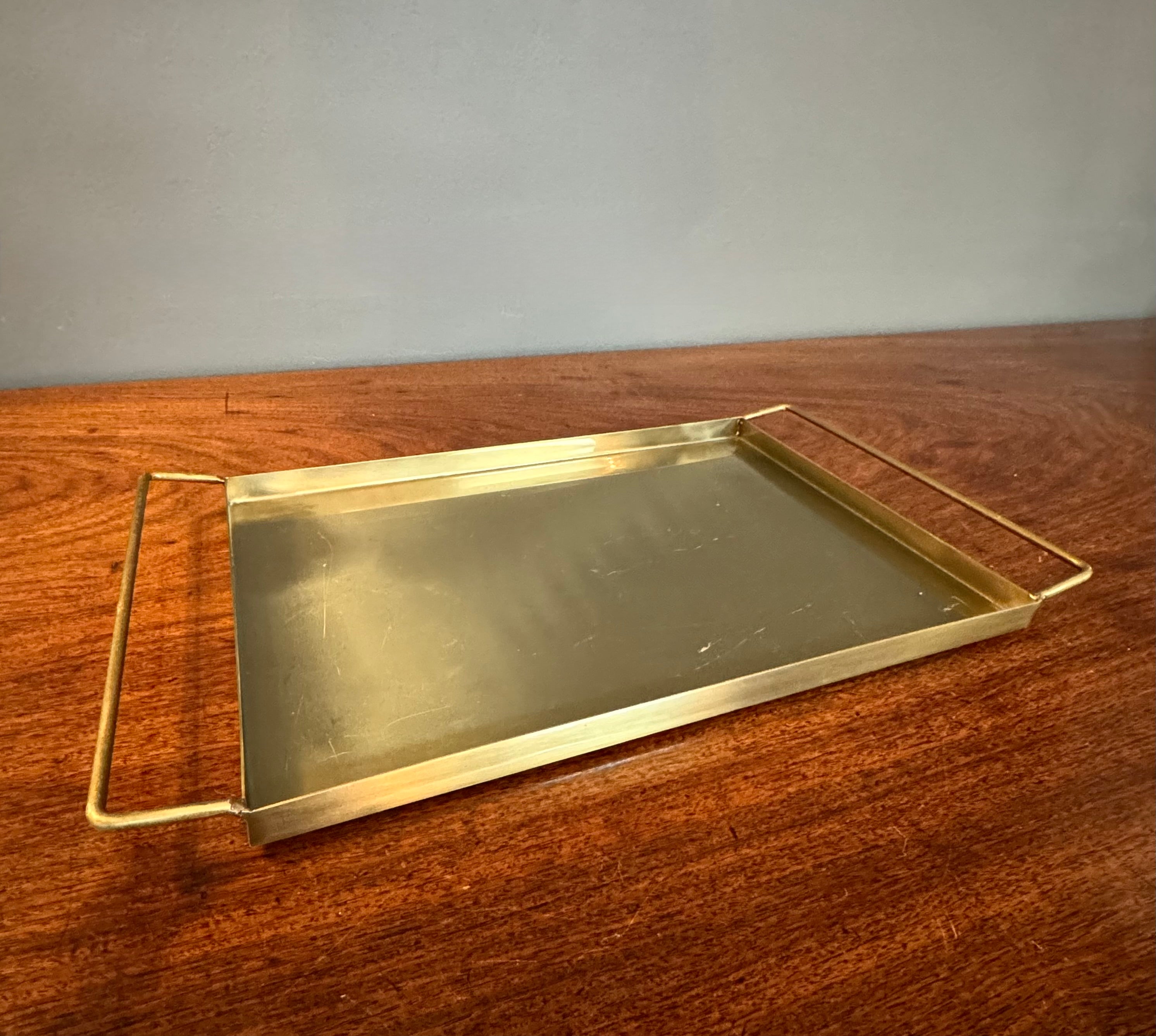 Brass 16" x 9" Tray with Handles