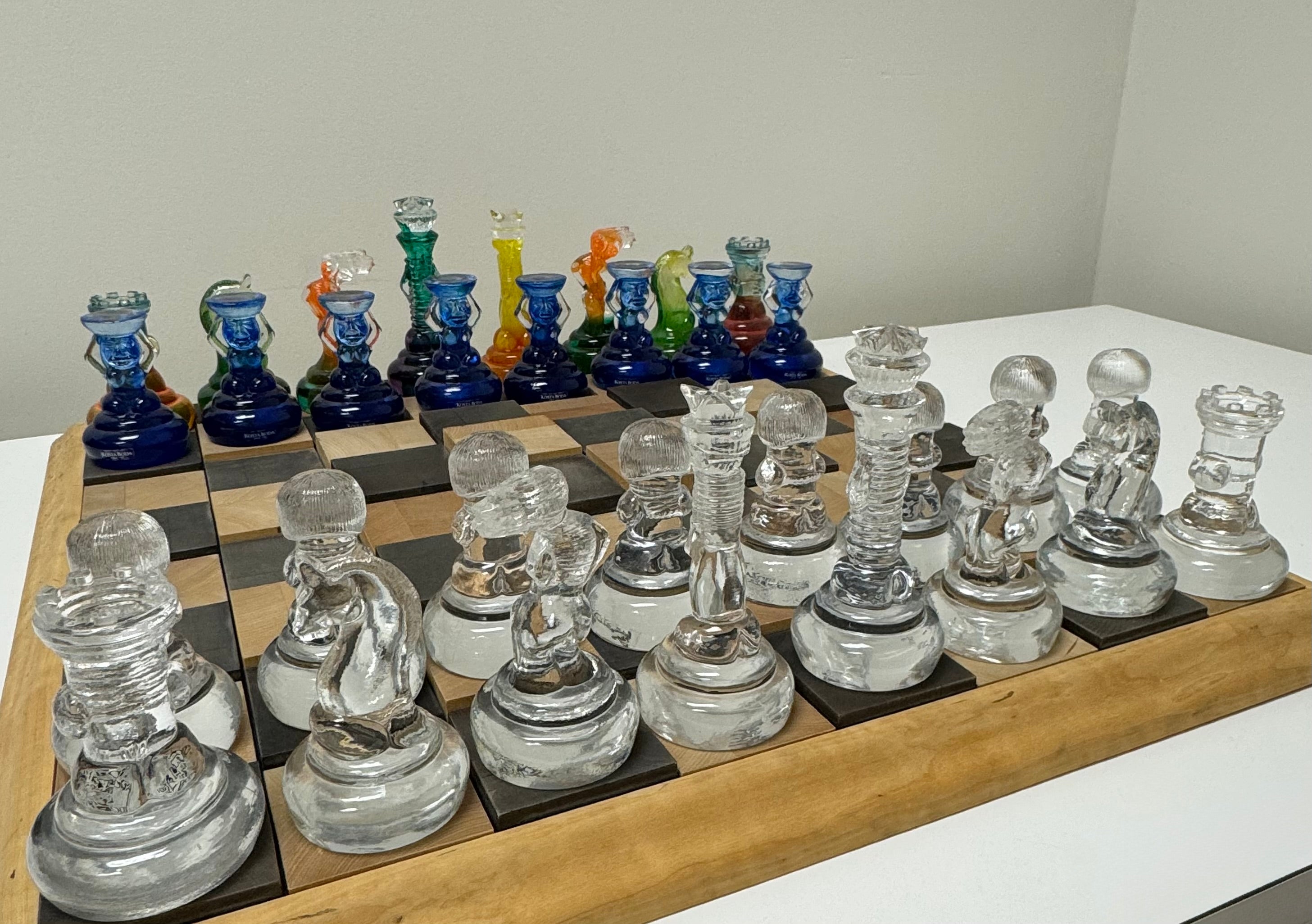 RARE! Vintage KOSTA BODA Glass Chess Set