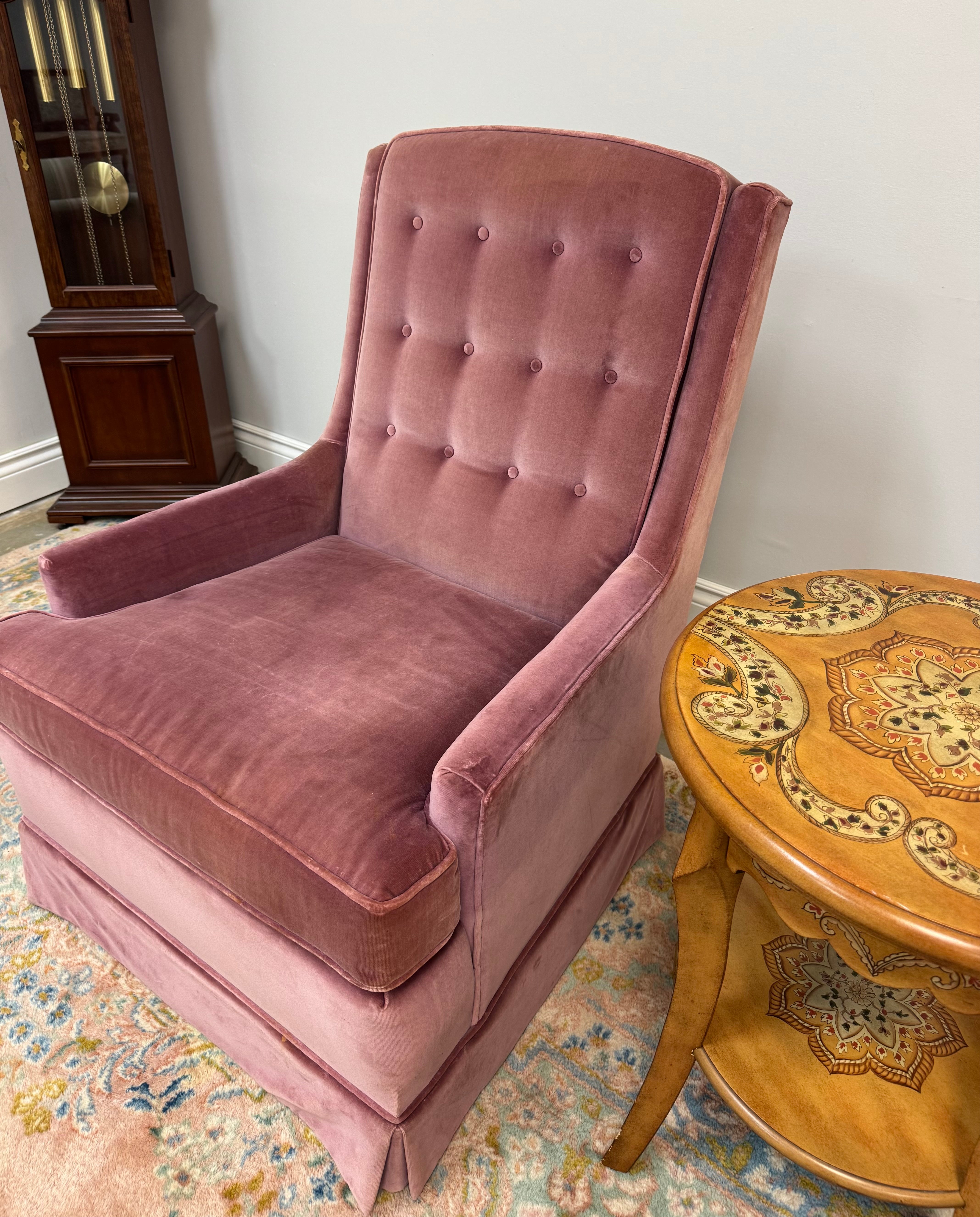 MUELLER Rose Velvet Arm Chair