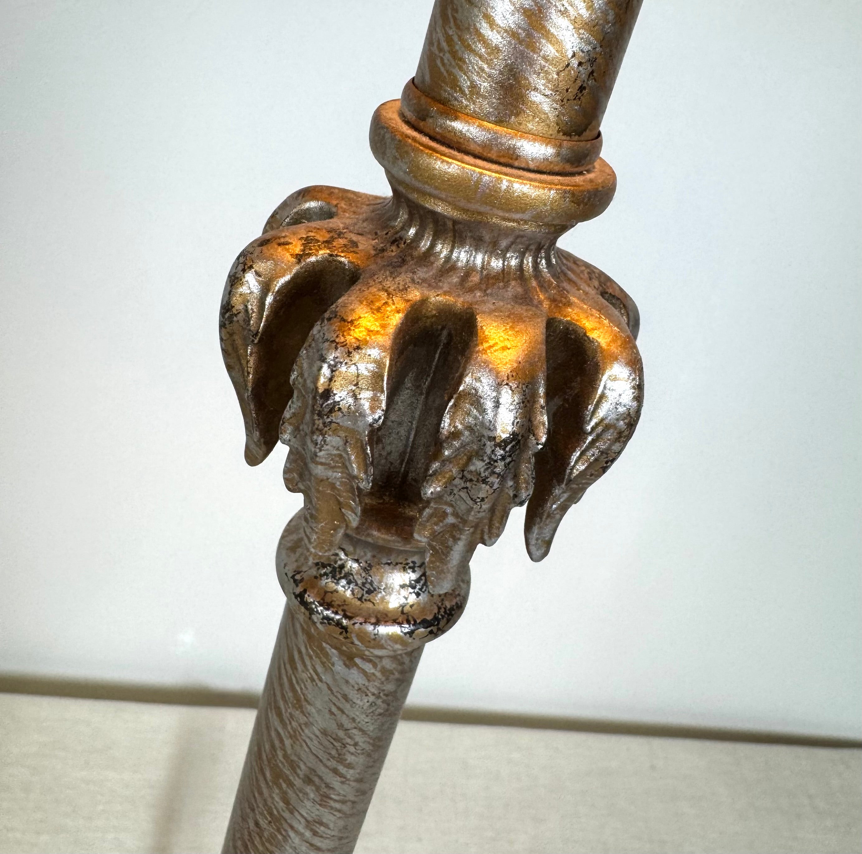 Antiqued Silver Buffet Lamp