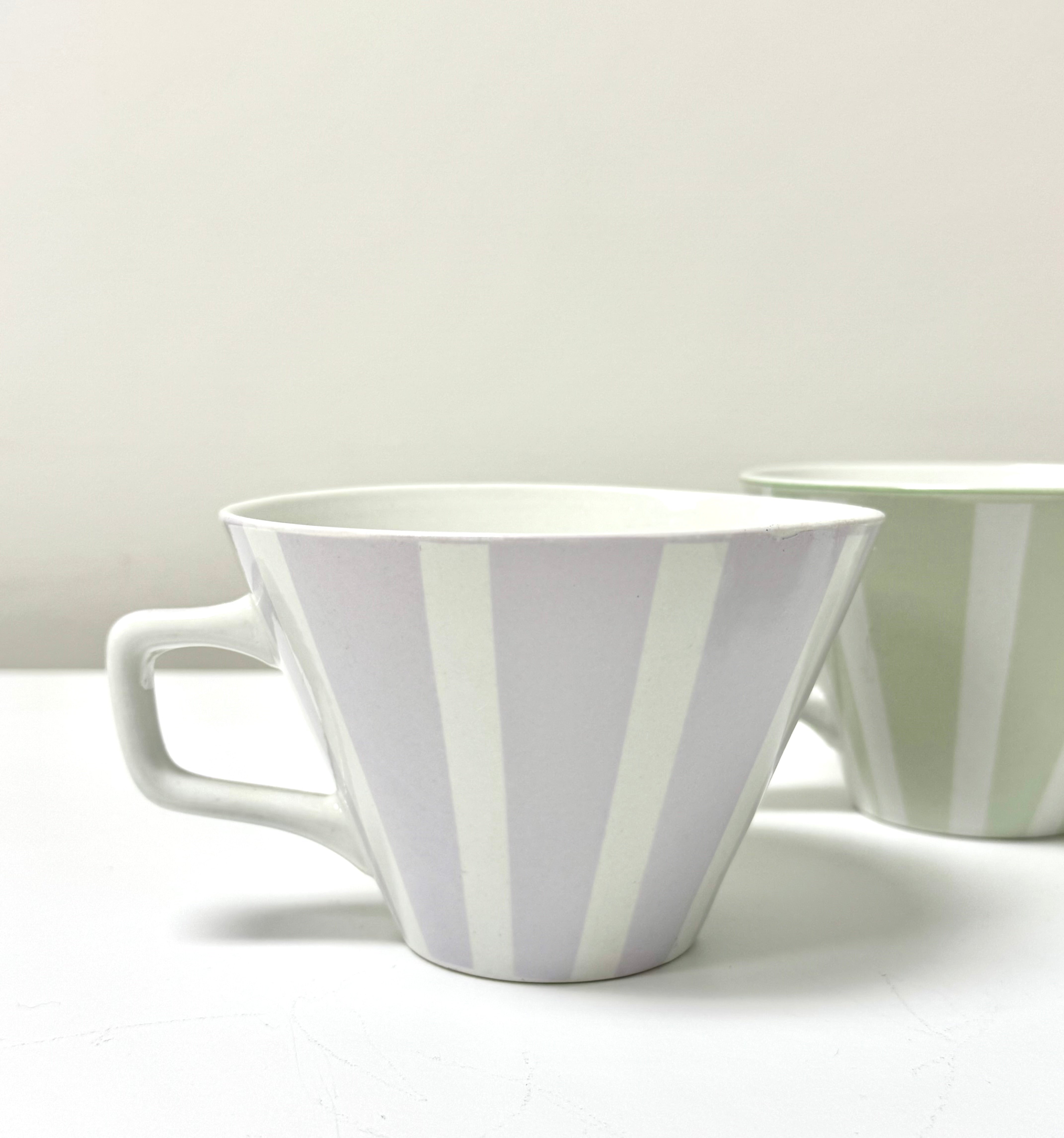 PIER 1 'Vizcaya' Pastel Stripe Mugs Set of 4