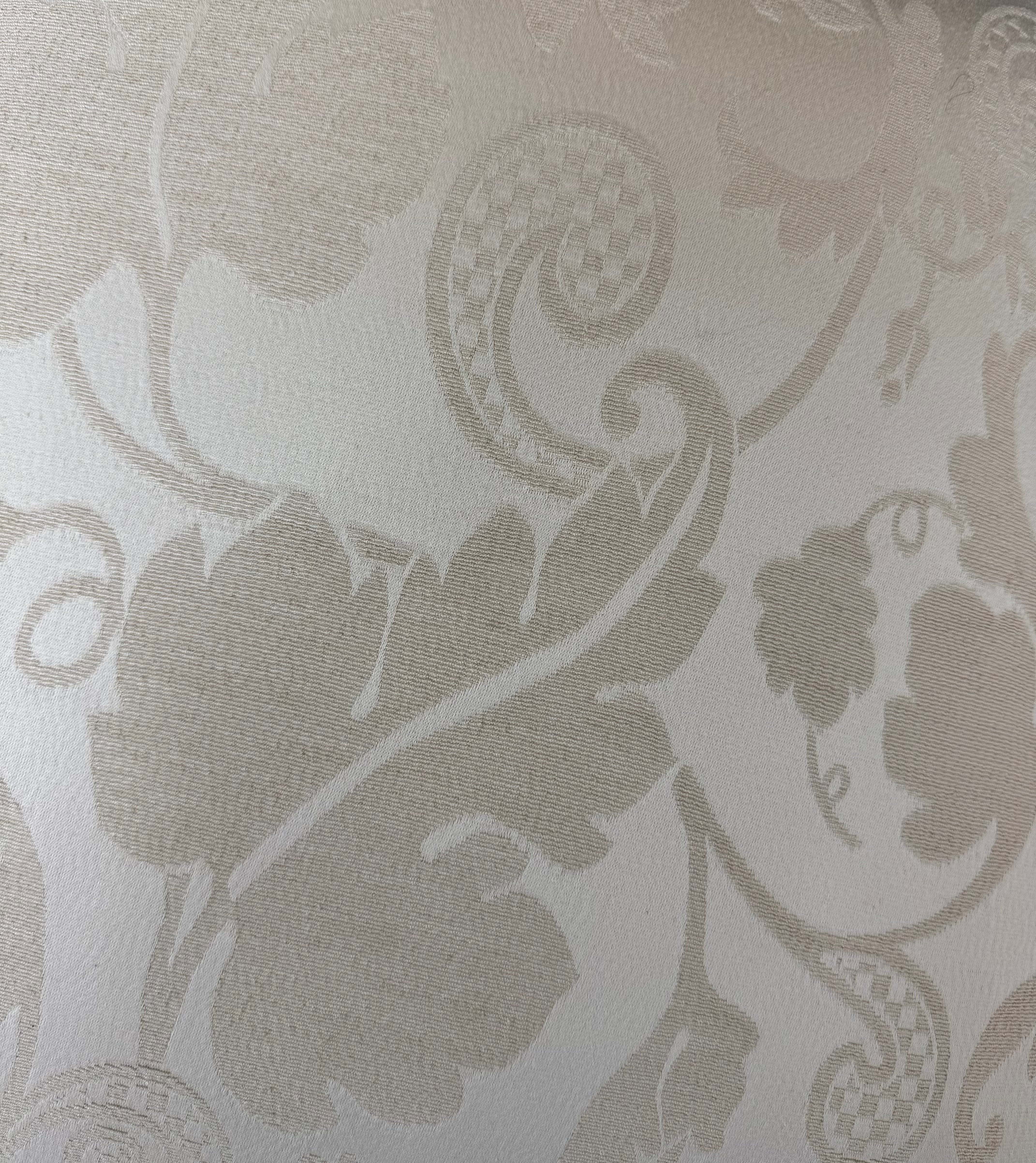 Antique Ivory Damask Chair