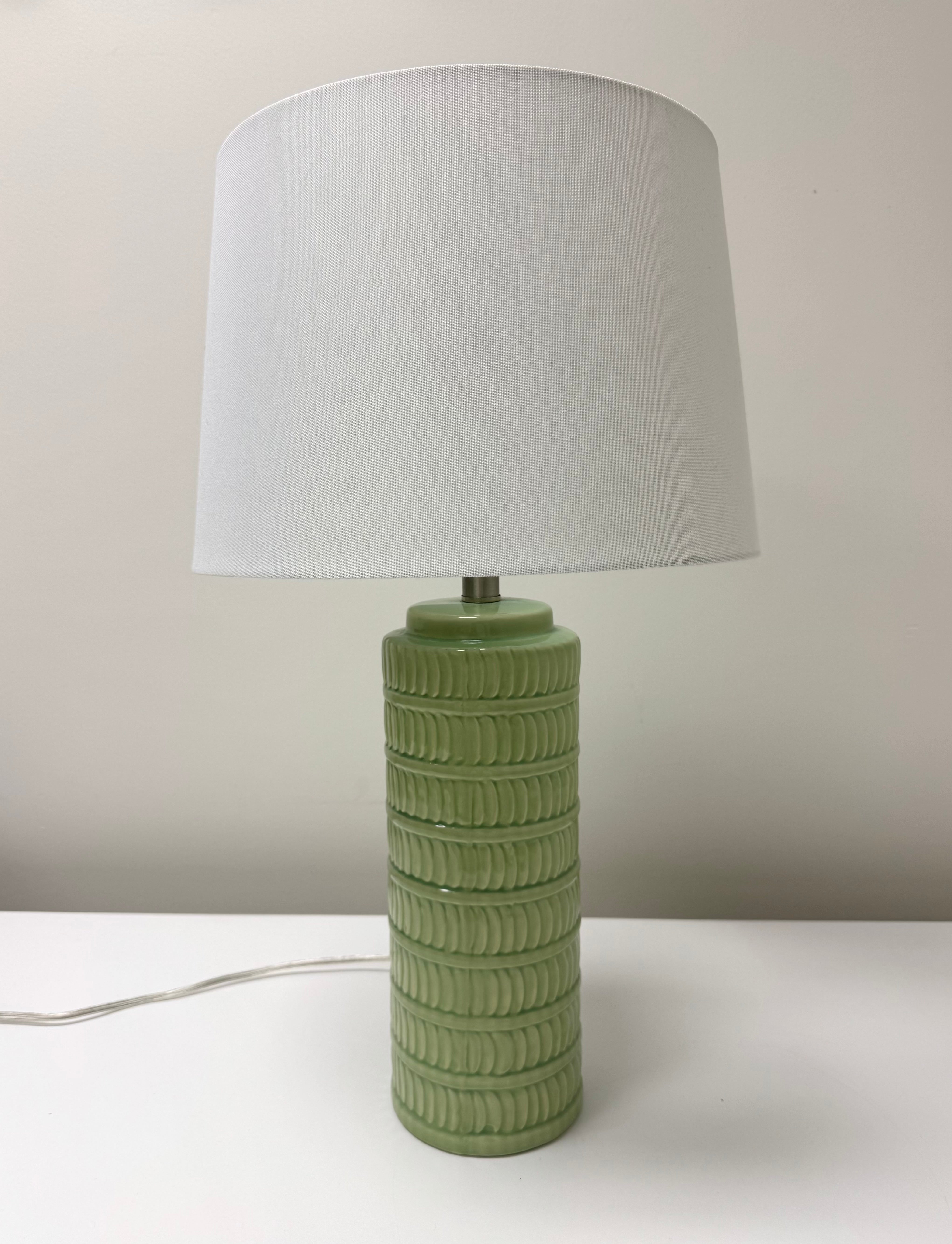 Pistachio Ceramic Cylinder Lamp