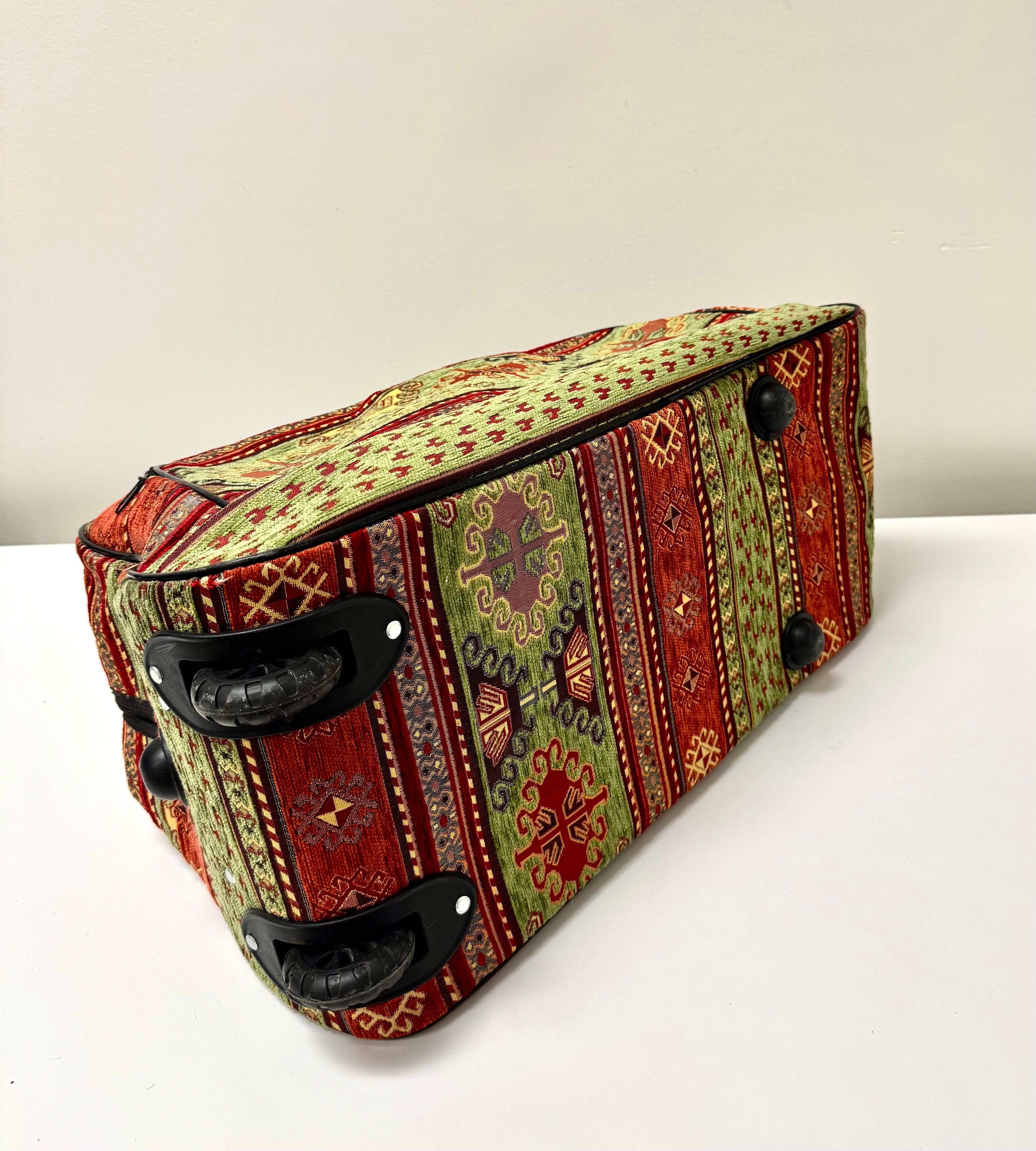 Turkish Kilim Carpet Rolling Duffel Bag