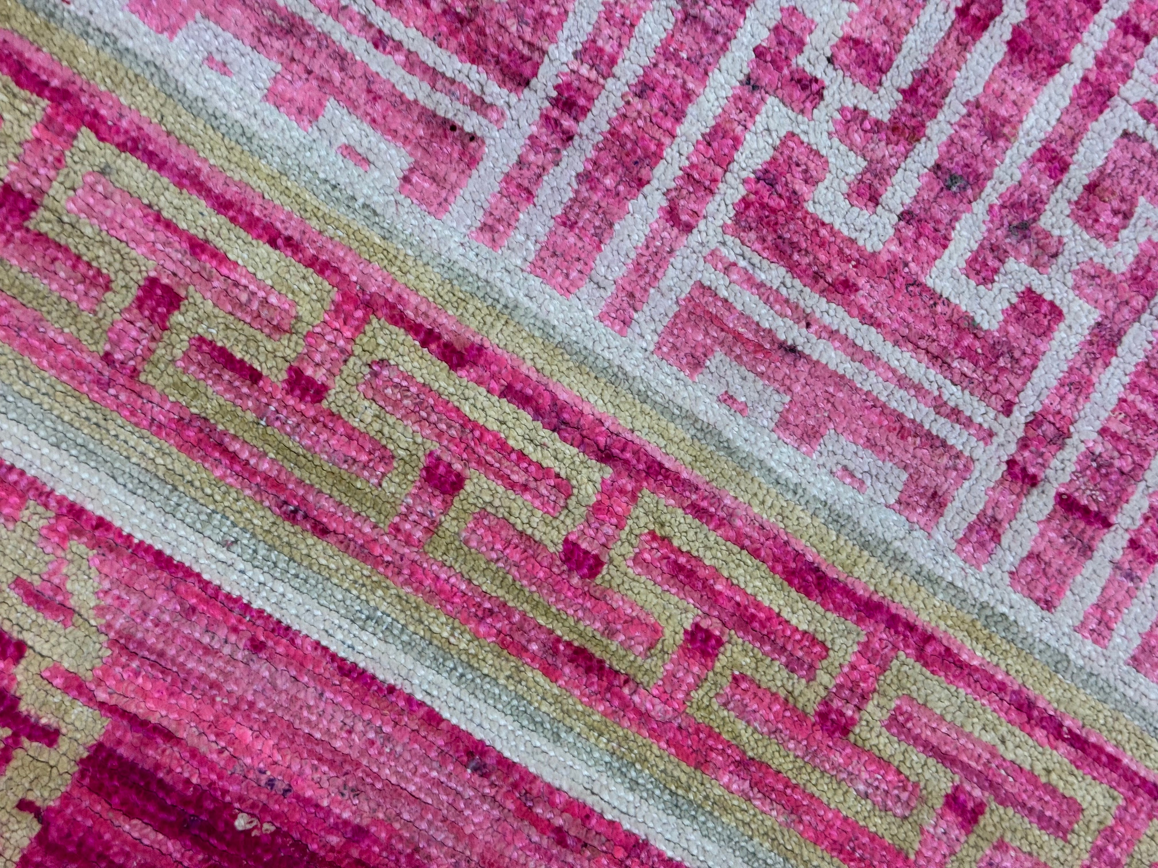 Pink Silk/Wool 12' x 10'-6" Rug