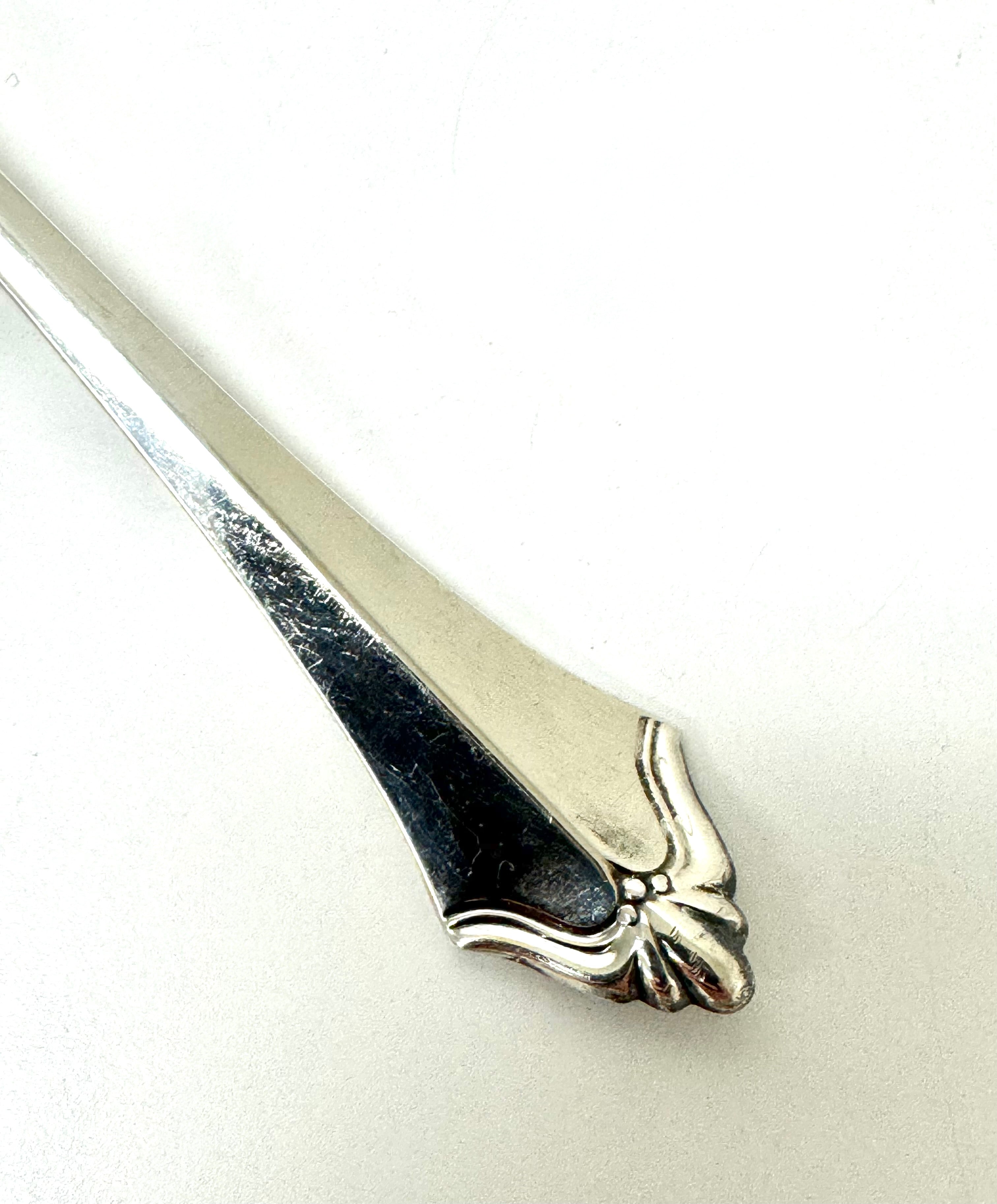 Vintage Silverplate Pierced Serving Spoon