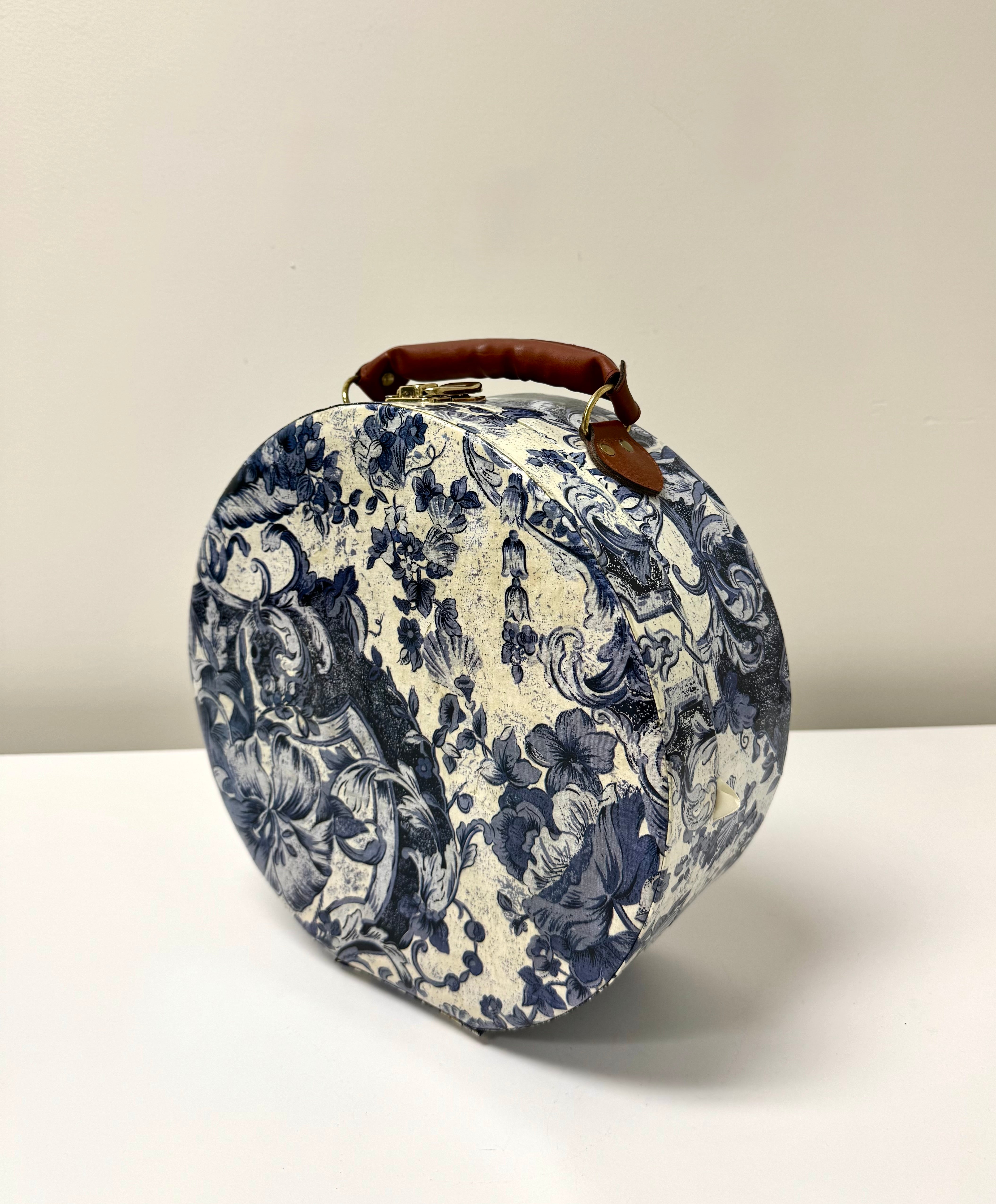 Blue Toile Hat Box
