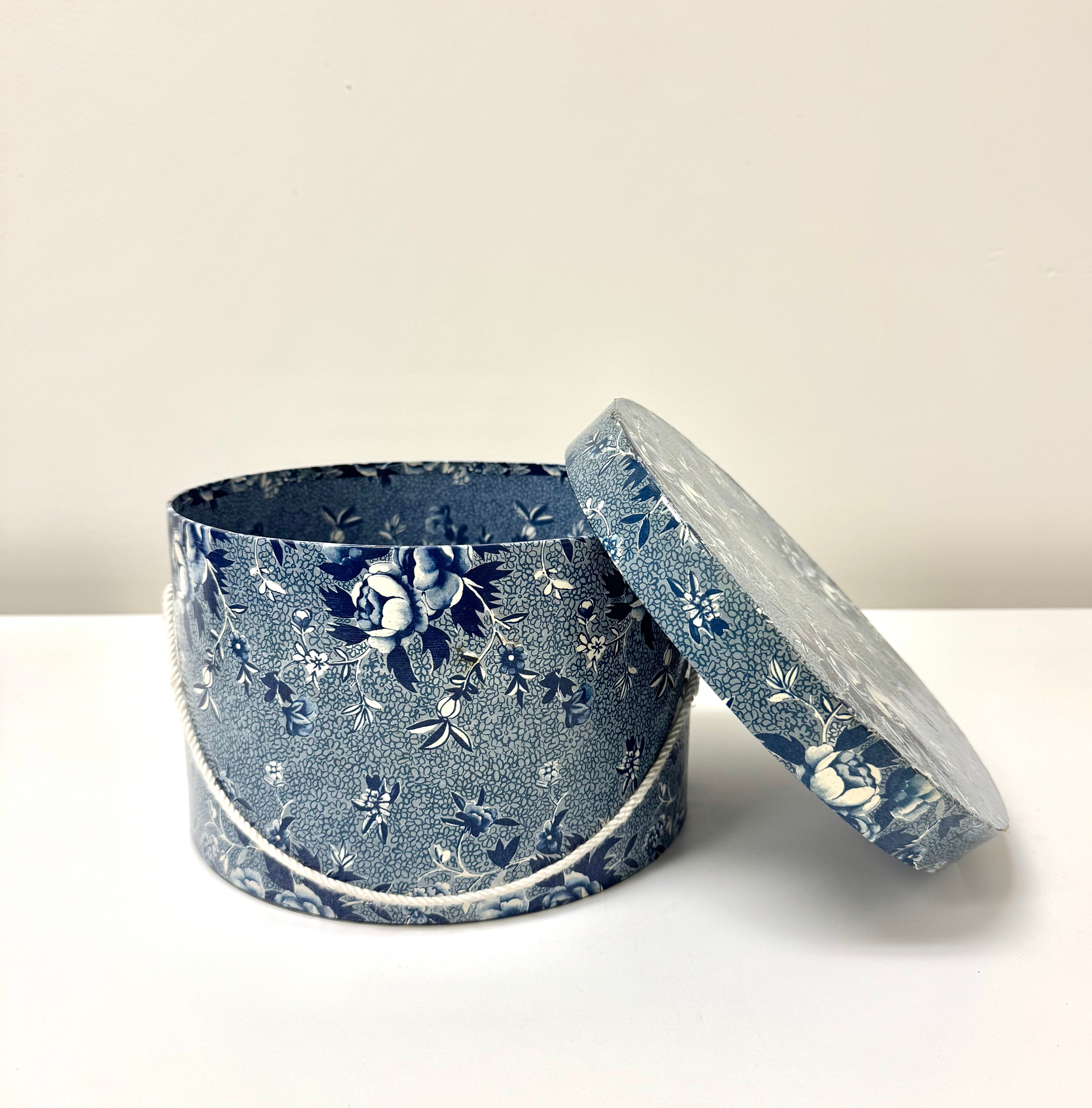 Blue Floral Hat Box