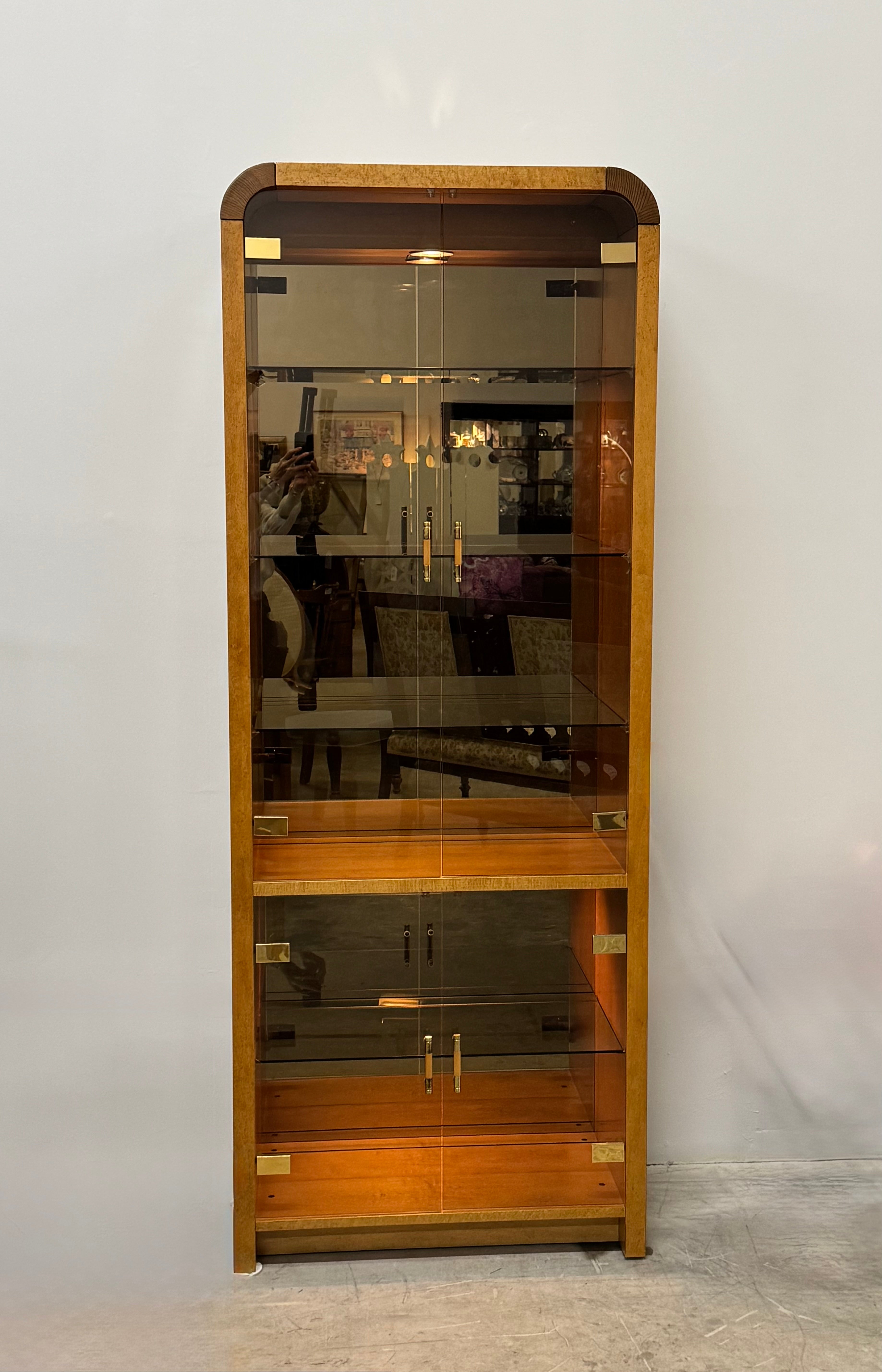 MCM Smoked Glass-door Cabinet