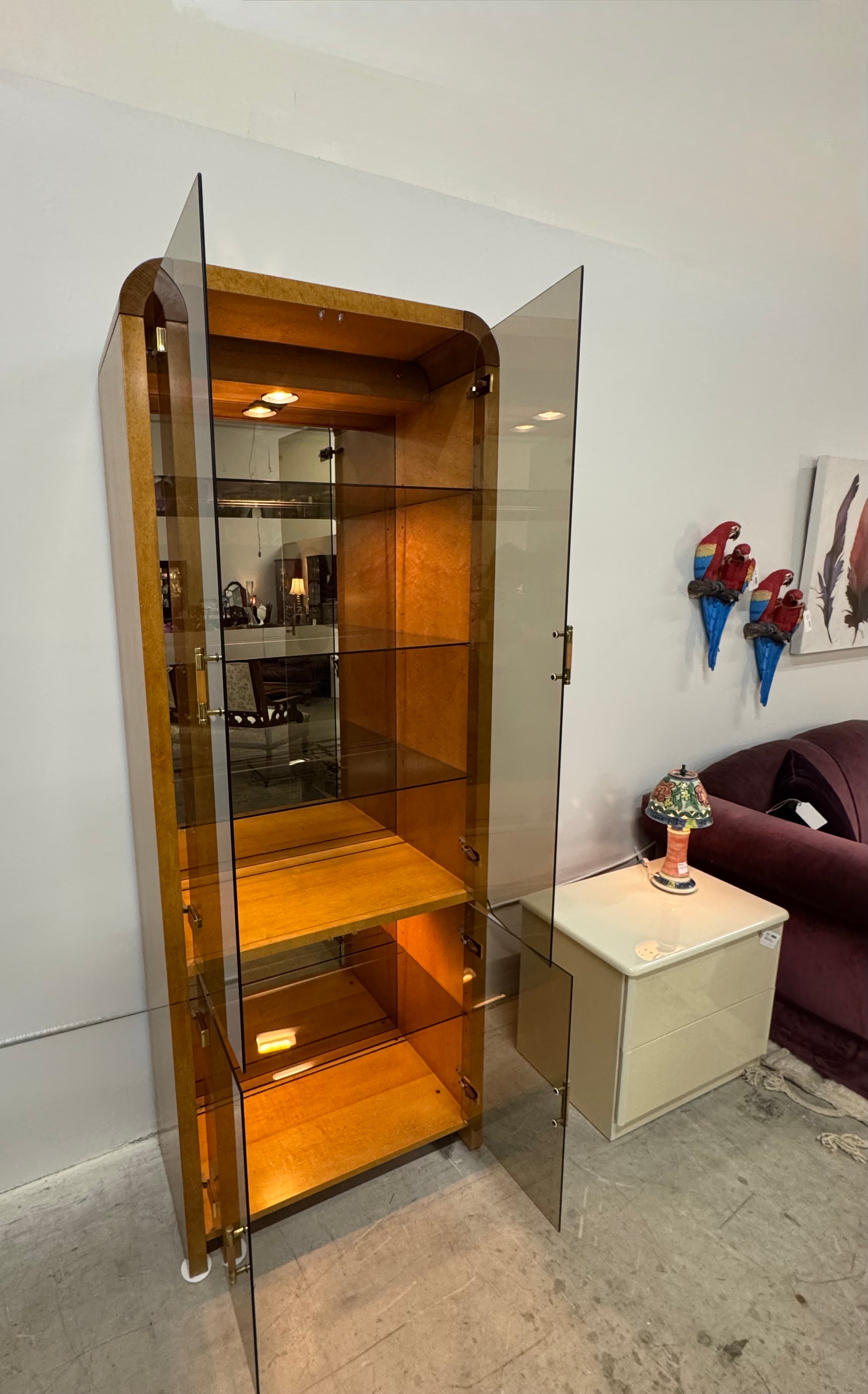 MCM Smoked Glass-door Cabinet