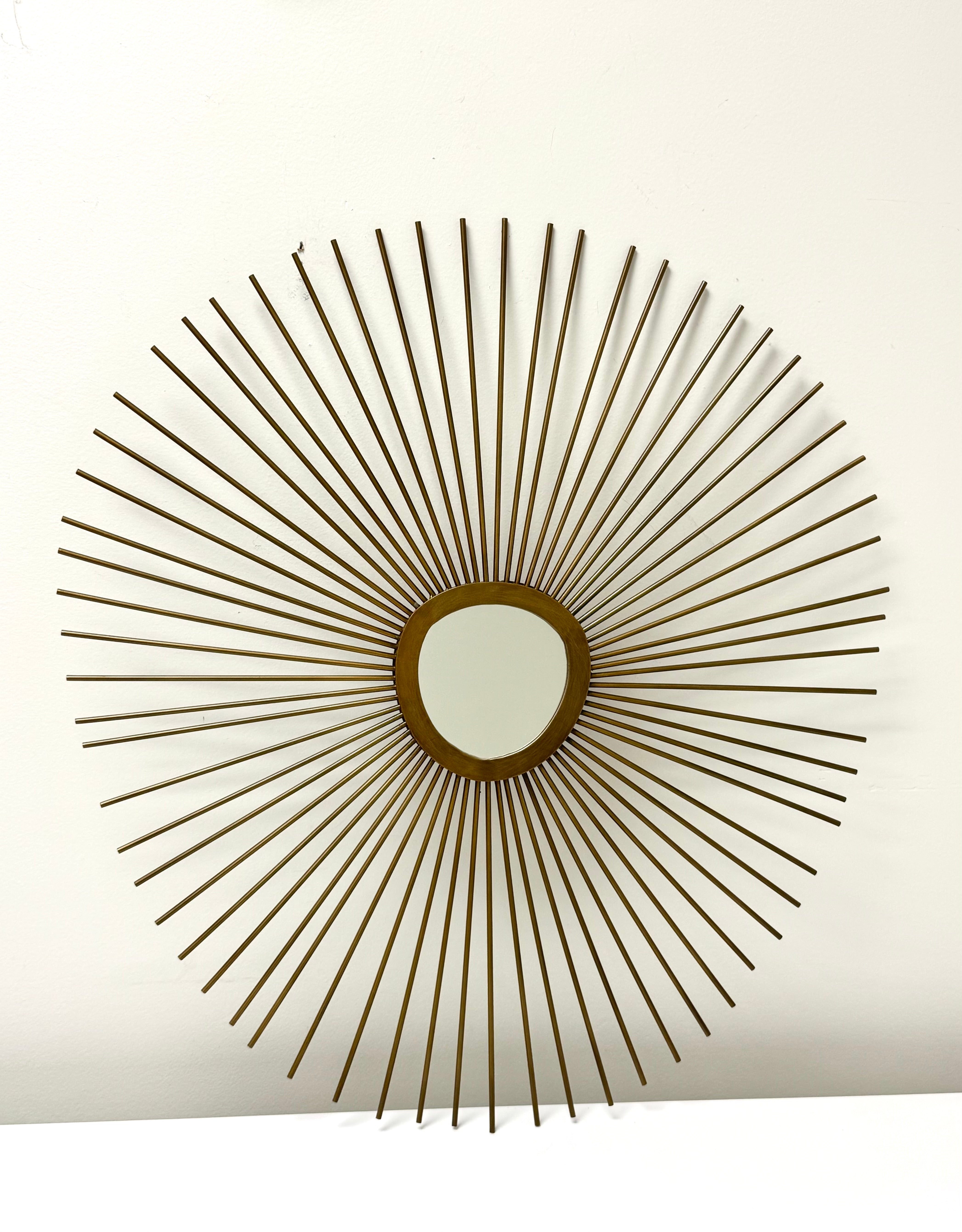 REN-WIL Matte Gold Sunburst Mirror