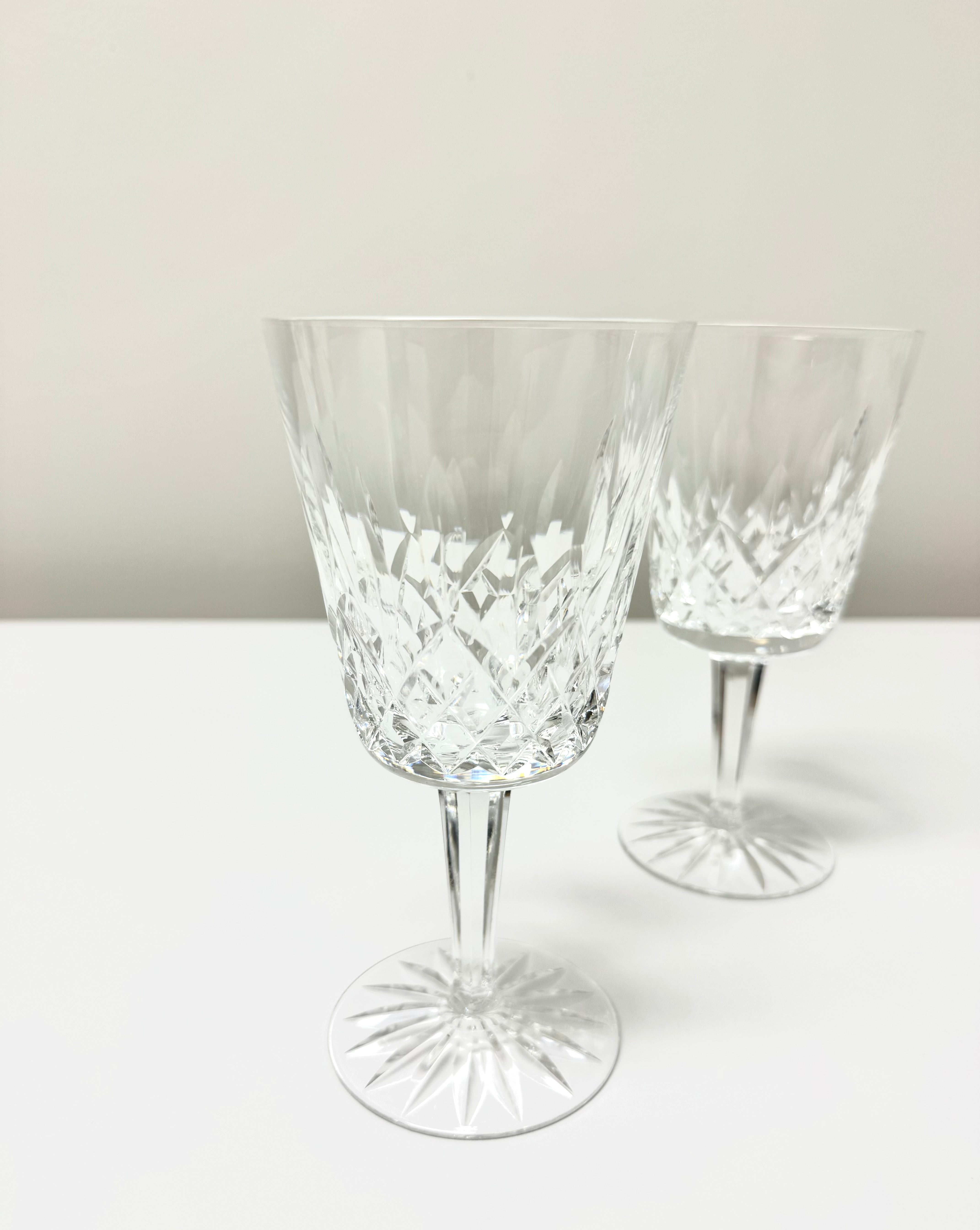 WATERFORD 'Lismore' Water Goblets Set of 2
