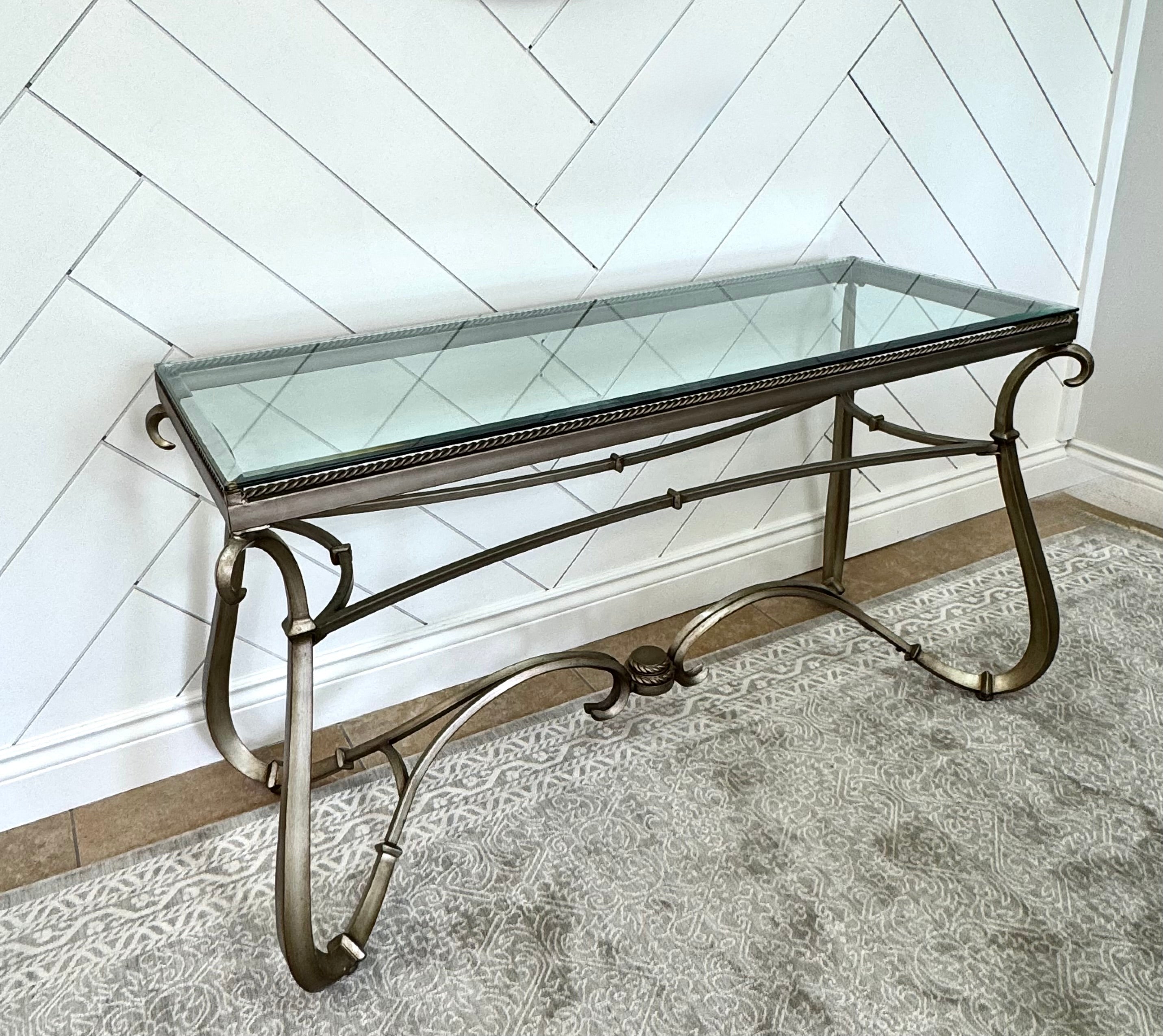 Burnished Silver Iron Console