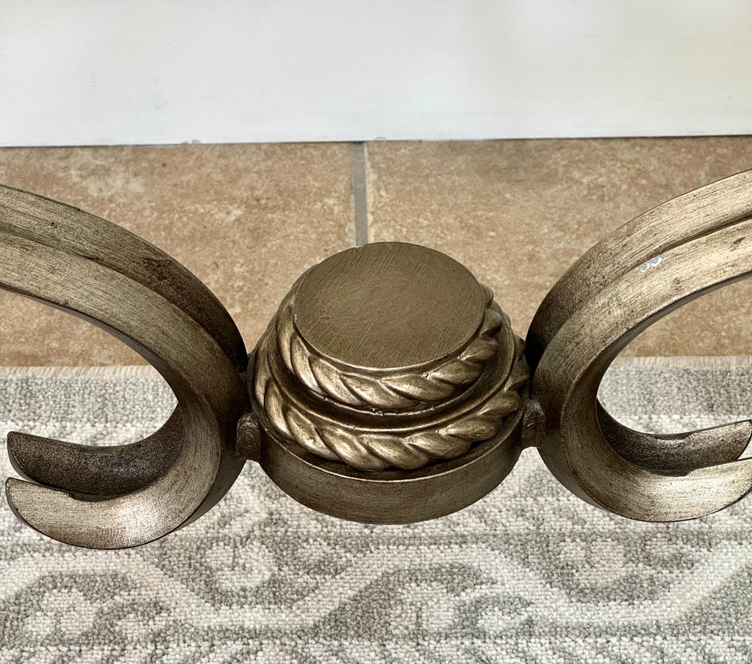 Burnished Silver Iron Console