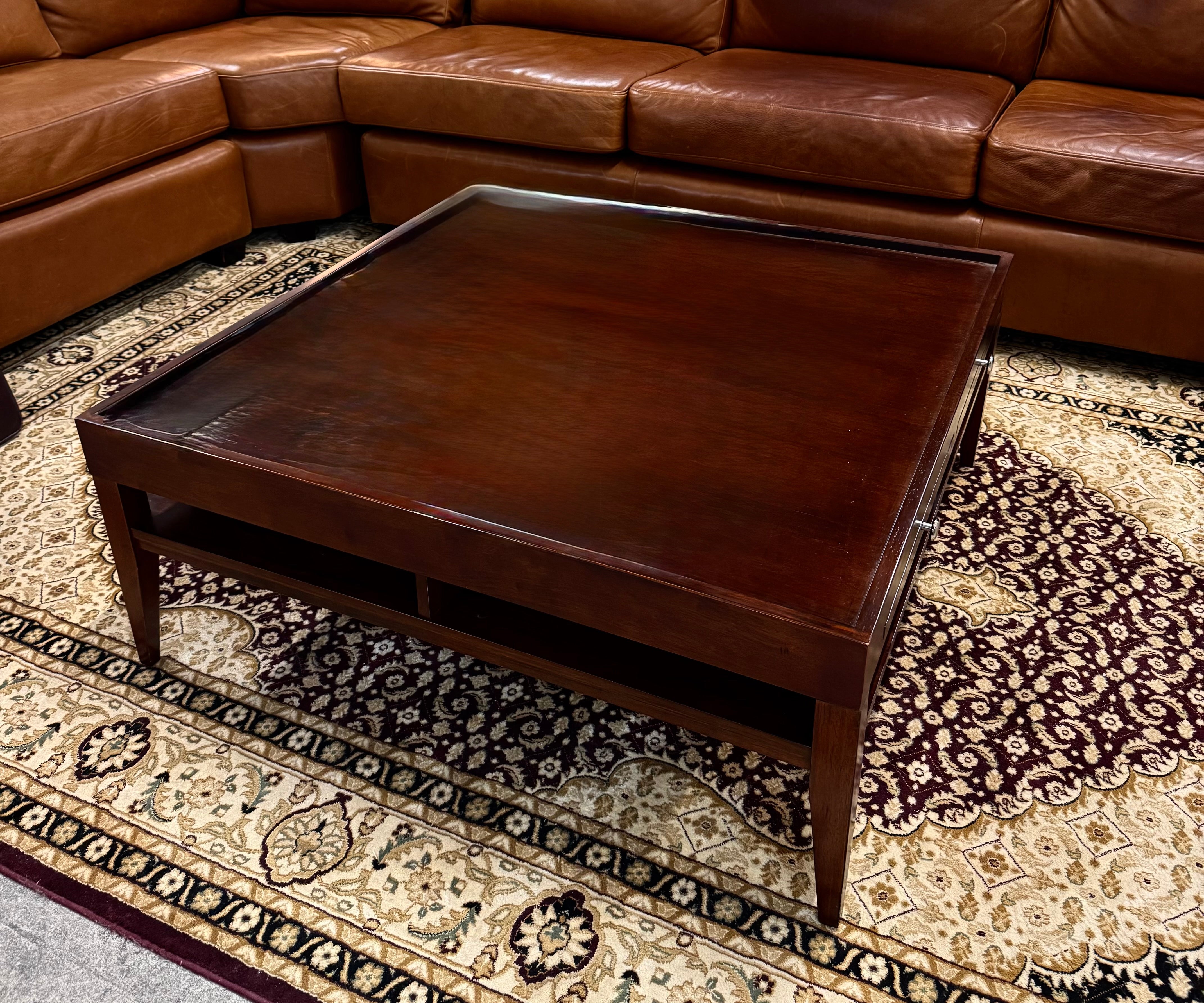 BERNHARDT 40" Square Coffee Table/Ottoman