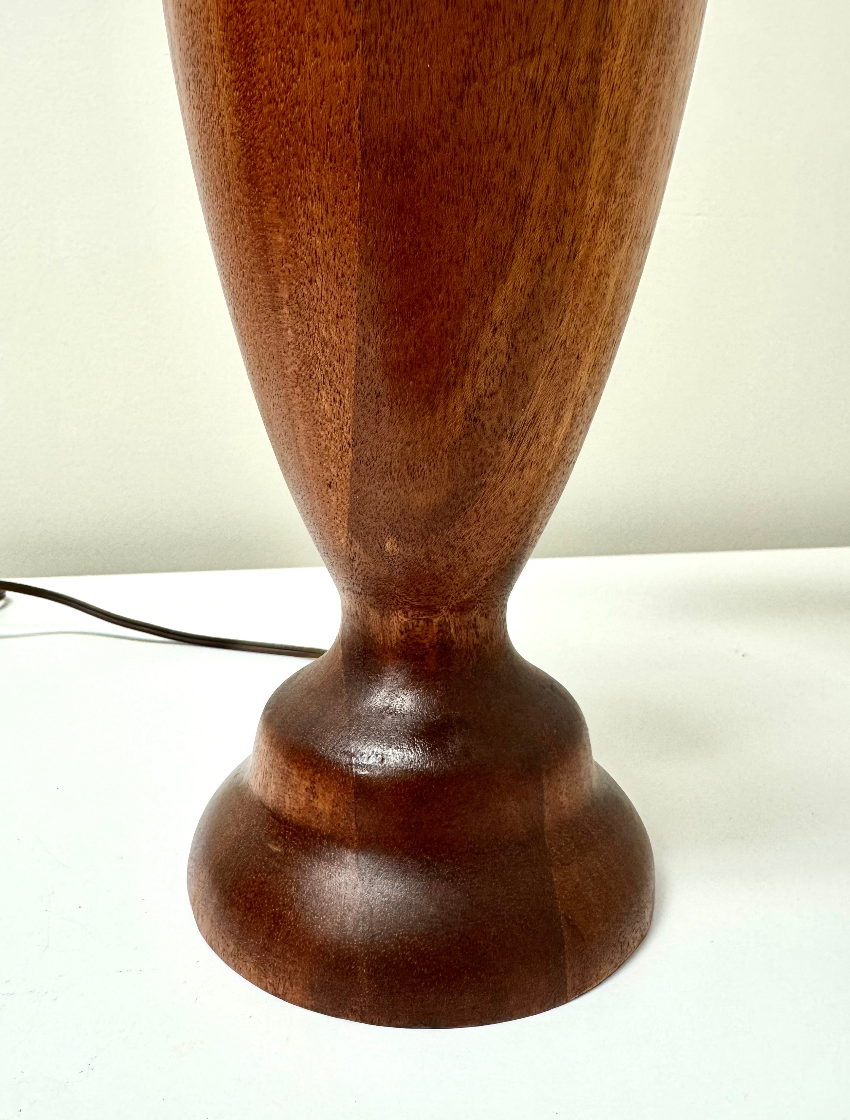 Turned Wood Urn Lamp