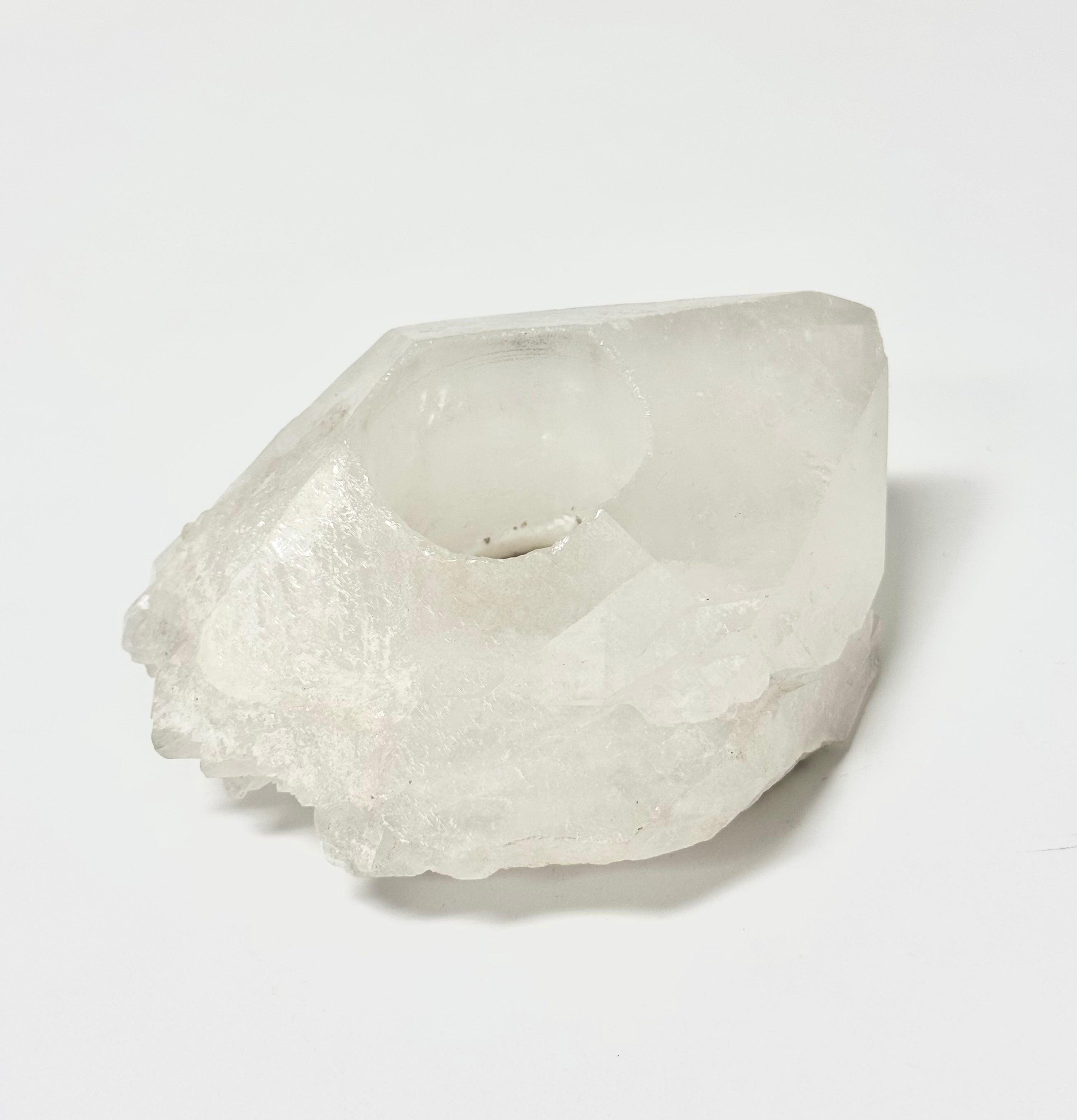 White Quartz Votive Holder