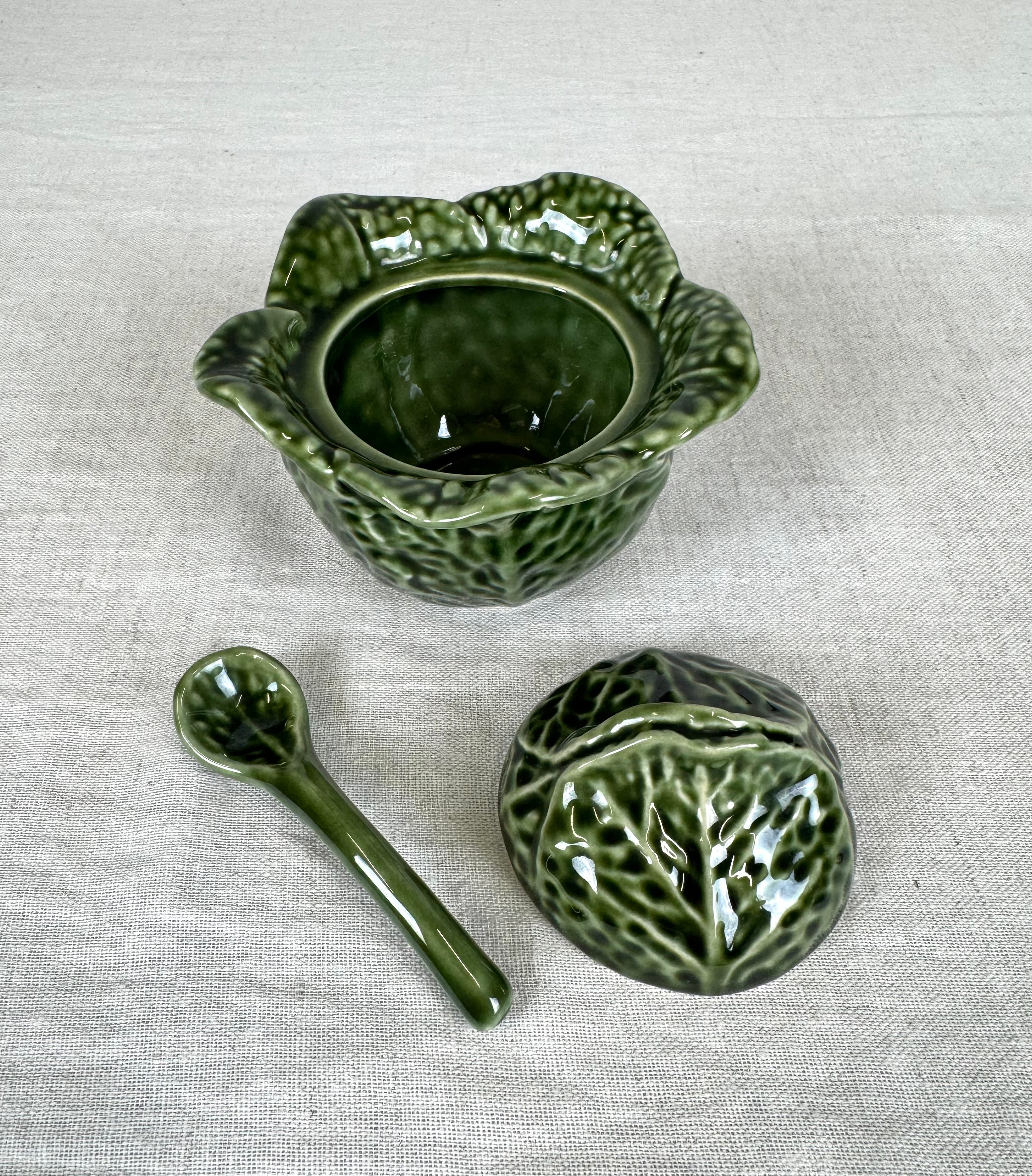OLFAIRE Green Cabbage Leaf Jam Jar with Spoon
