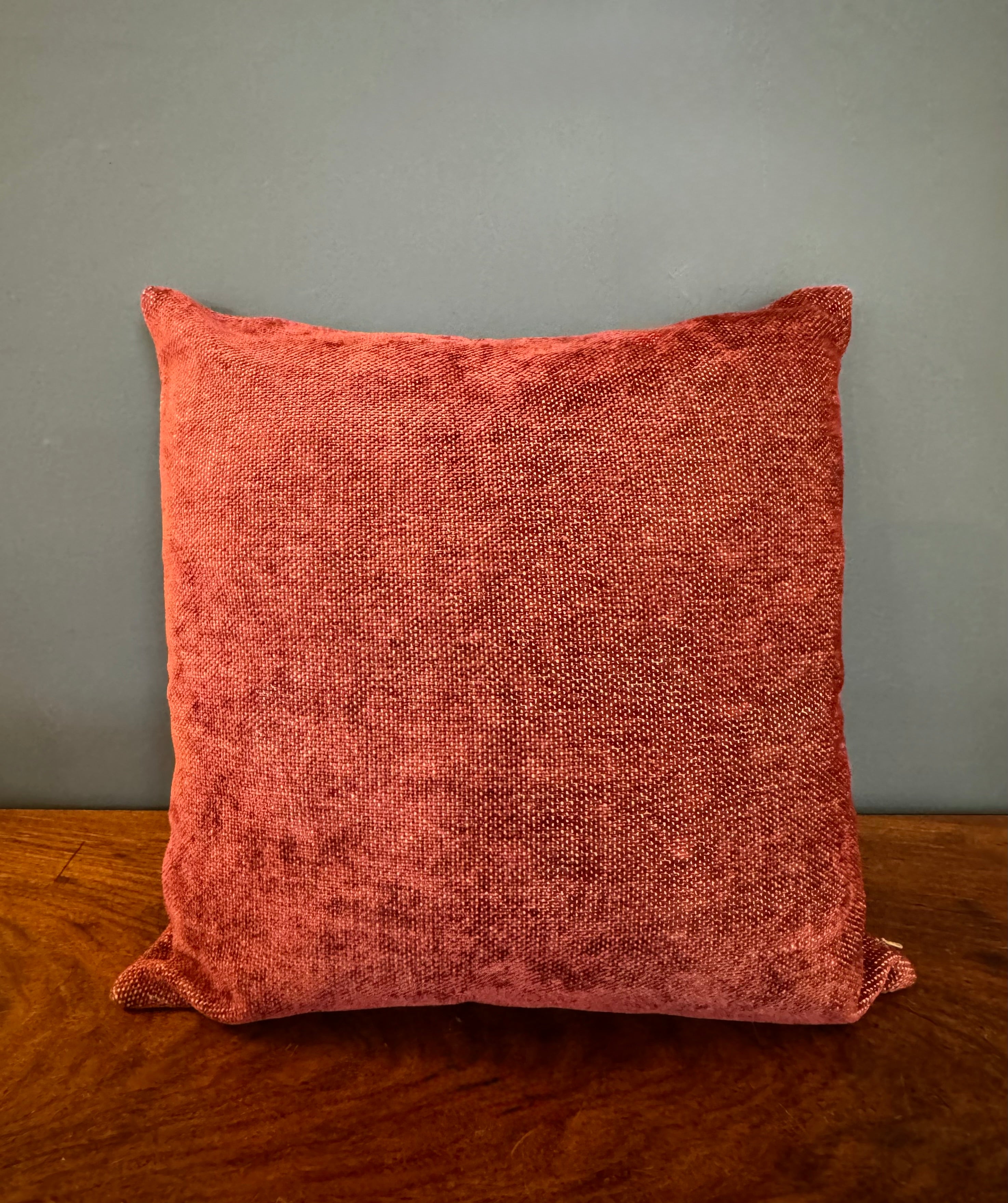 RESTORATION HARDWARE Deep Red Textured 17" Pillow