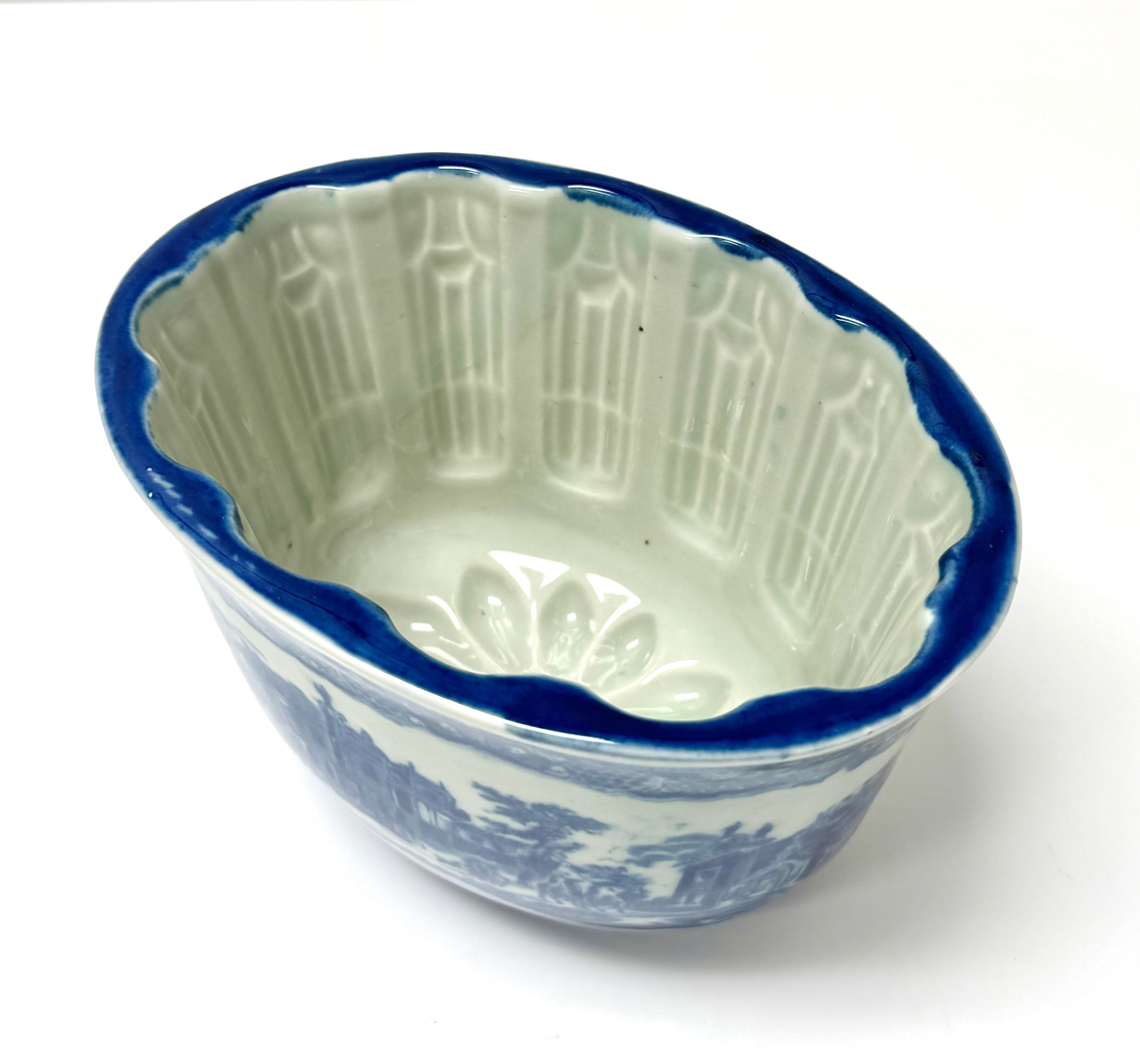 Antique Ironstone Flow Blue Jelly Mould