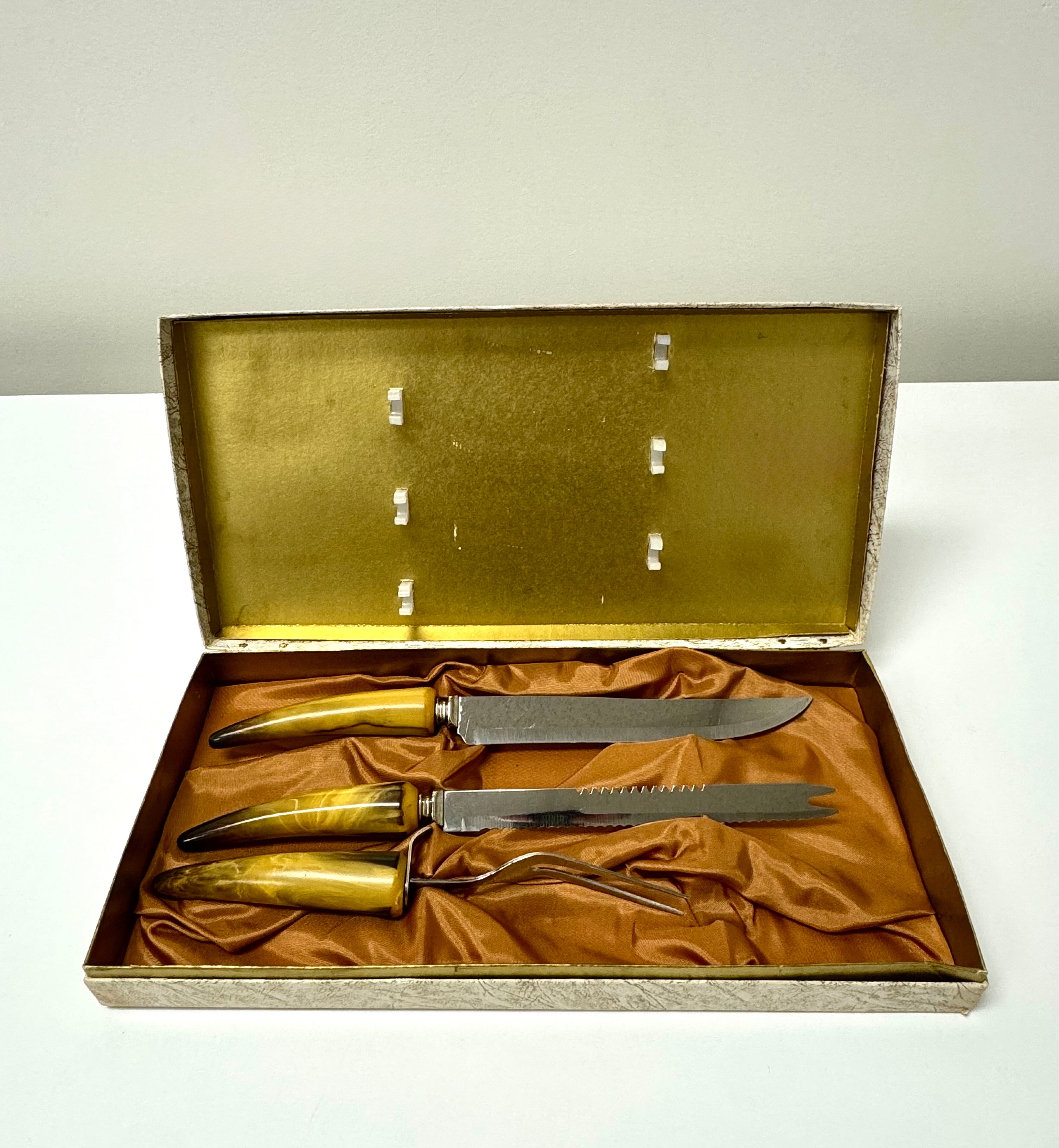 Vintage Crown Sheffield Carving Set
