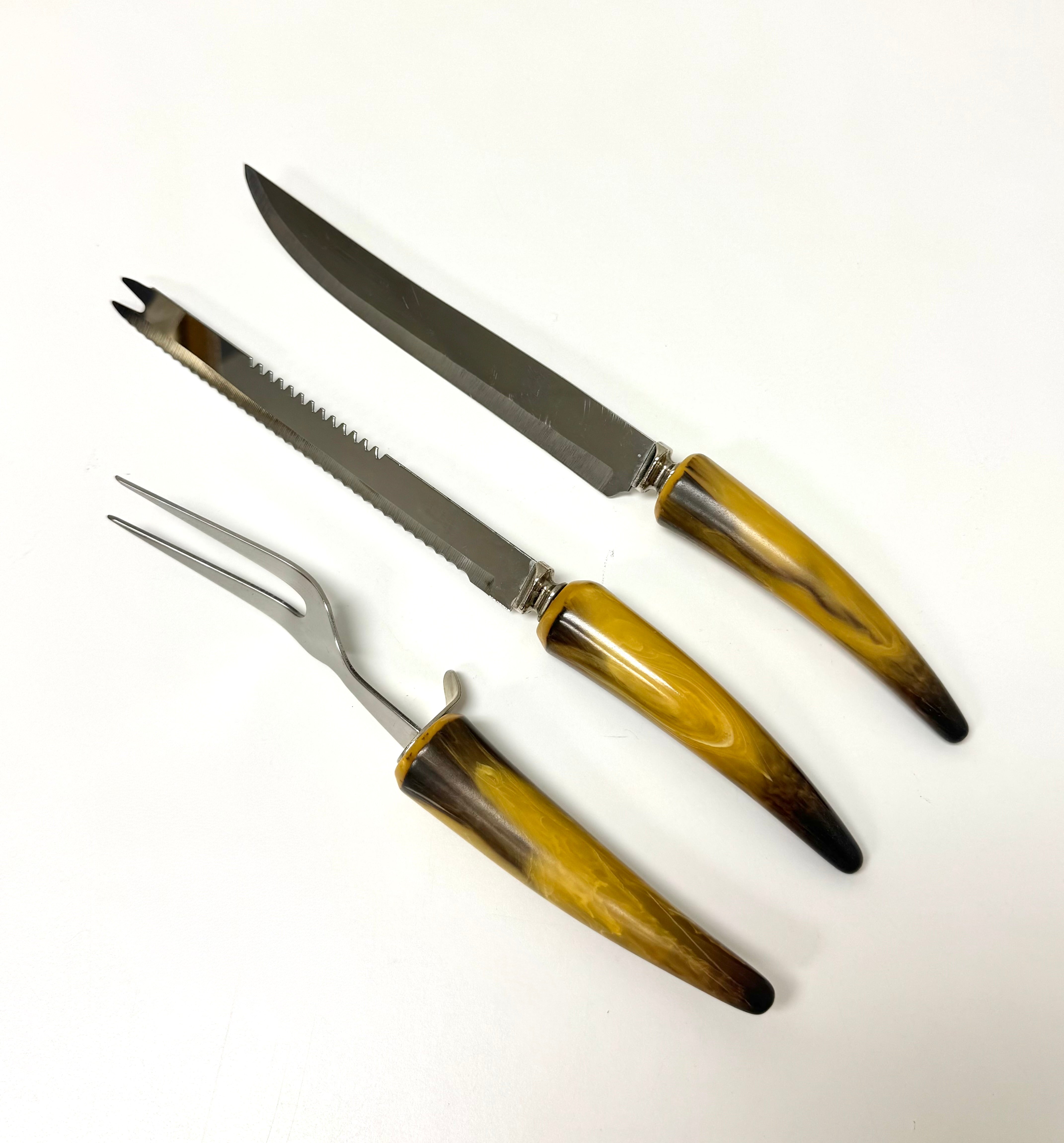 Vintage Crown Sheffield Carving Set
