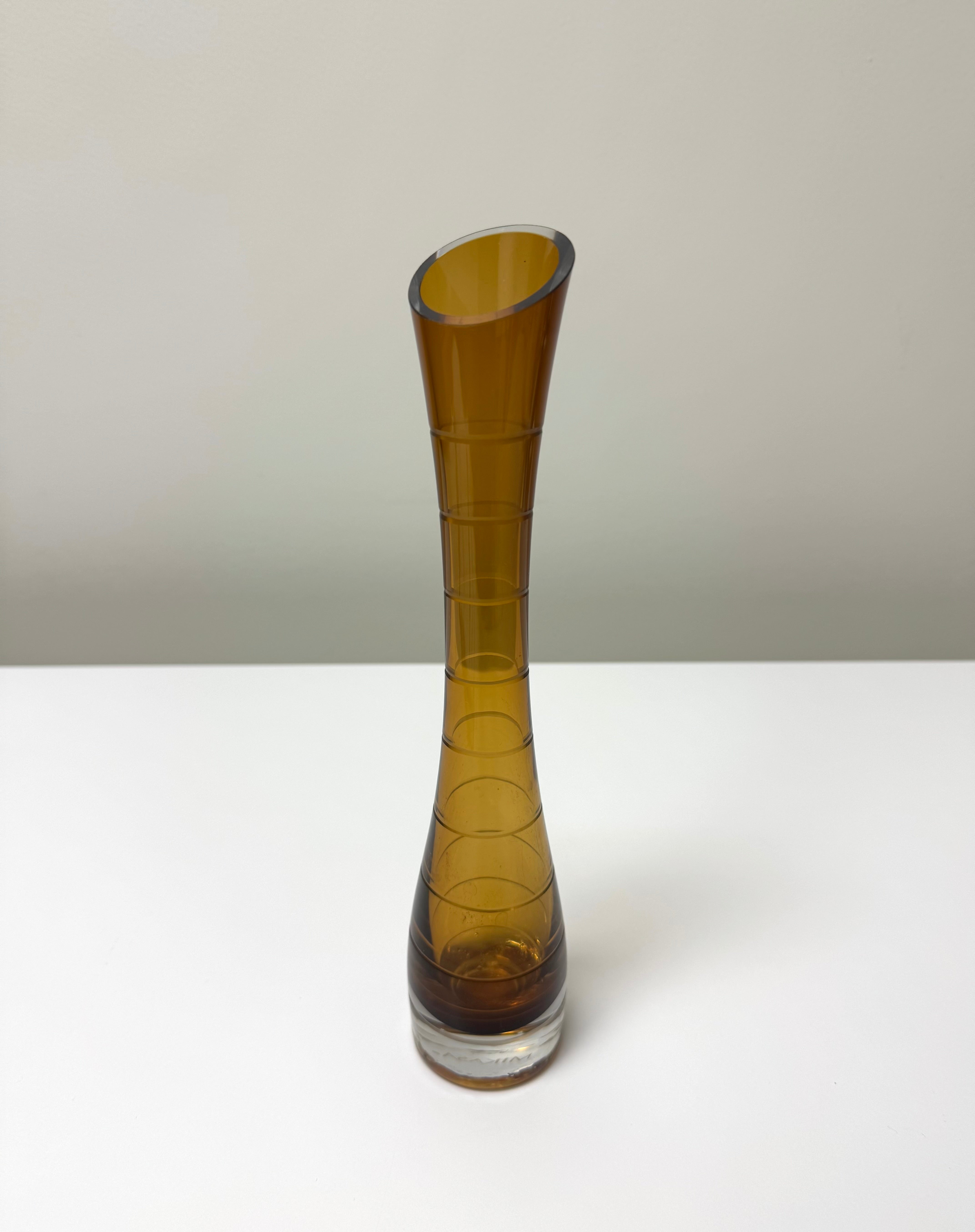 MIKASA Amber Stripe 10-3/4" Vase