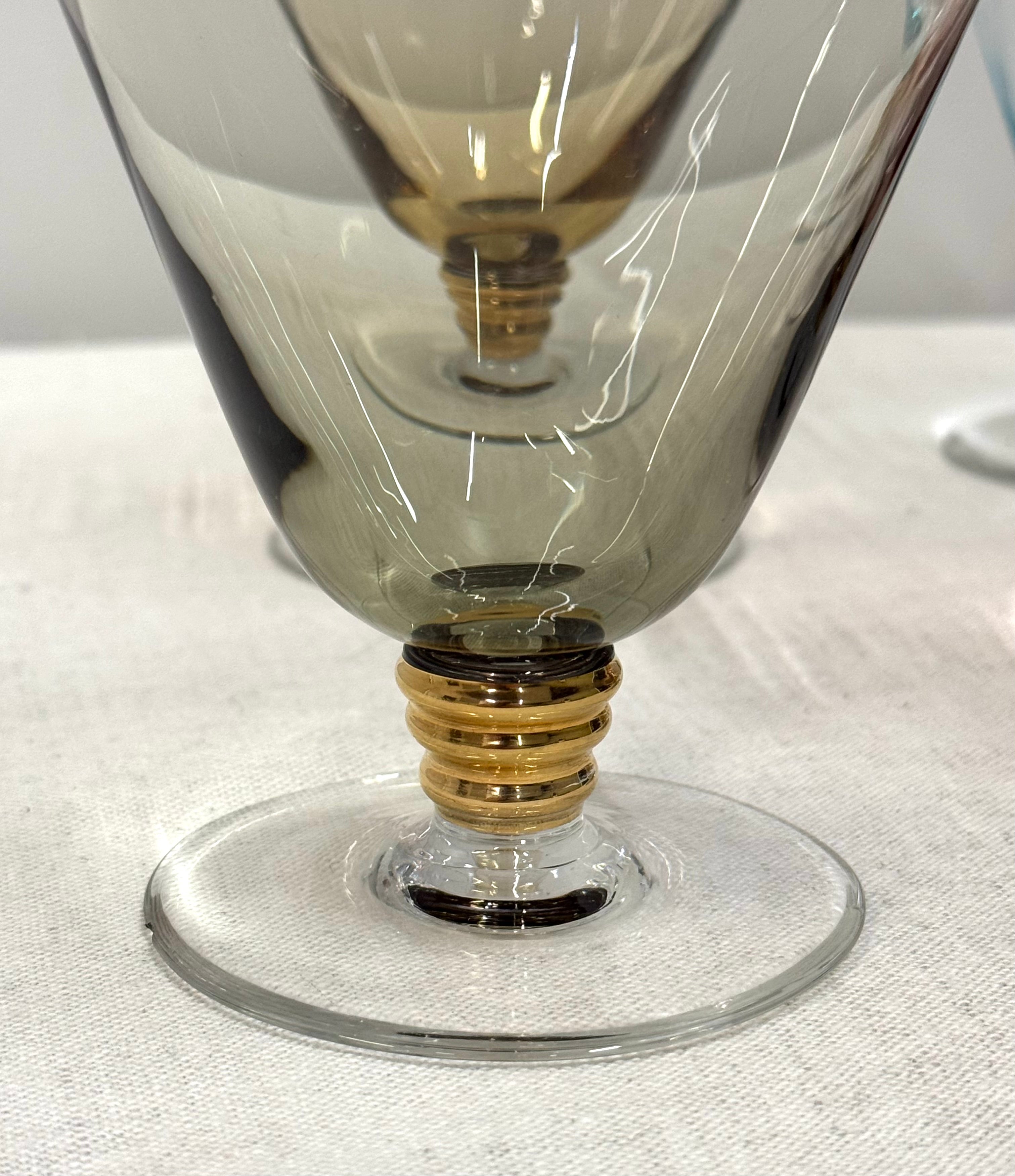 Vintage Iridescent 4-1/2" Cocktail Glasses Set of 4