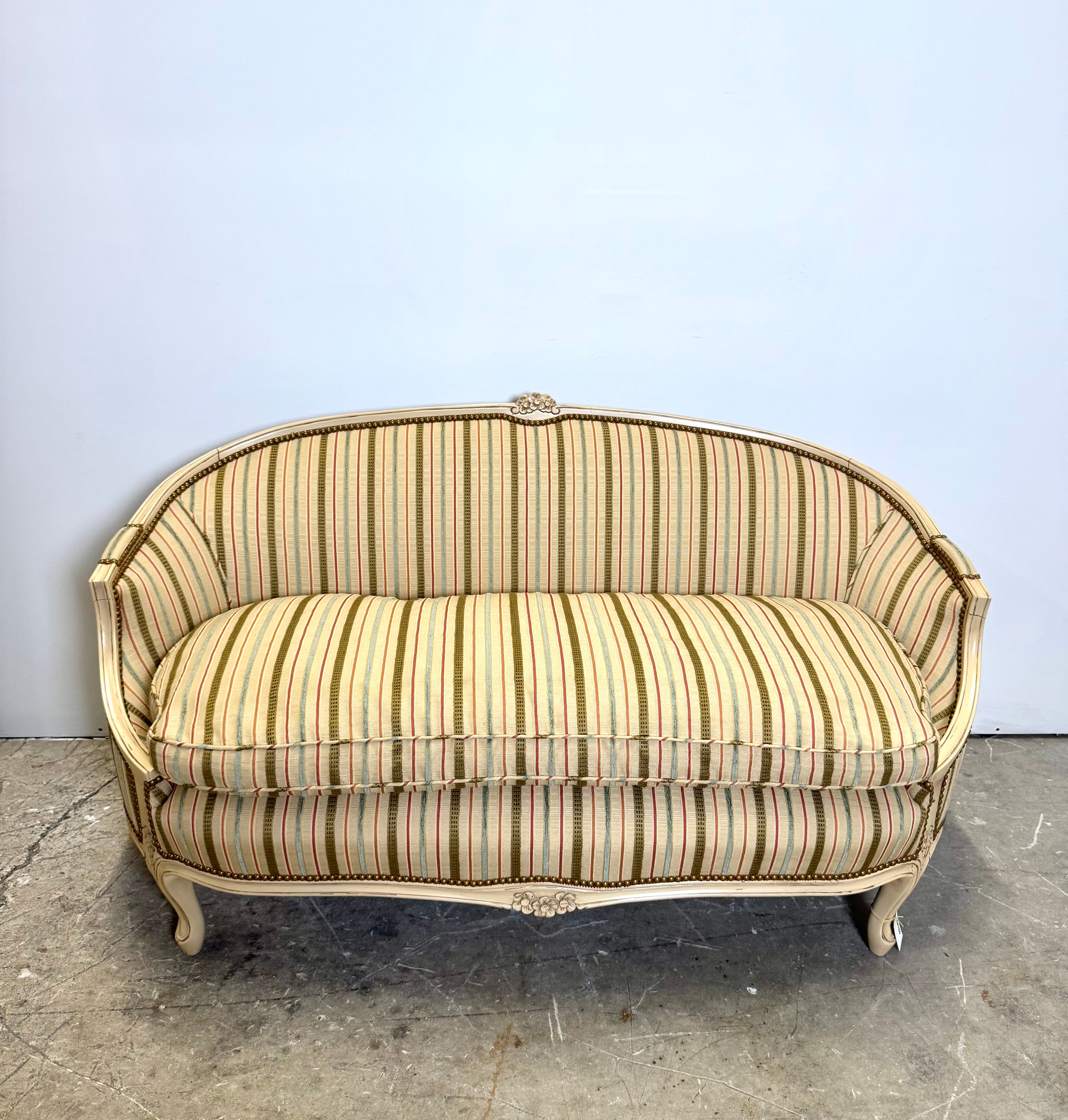 Louis XV Style Carved Ivory Settee
