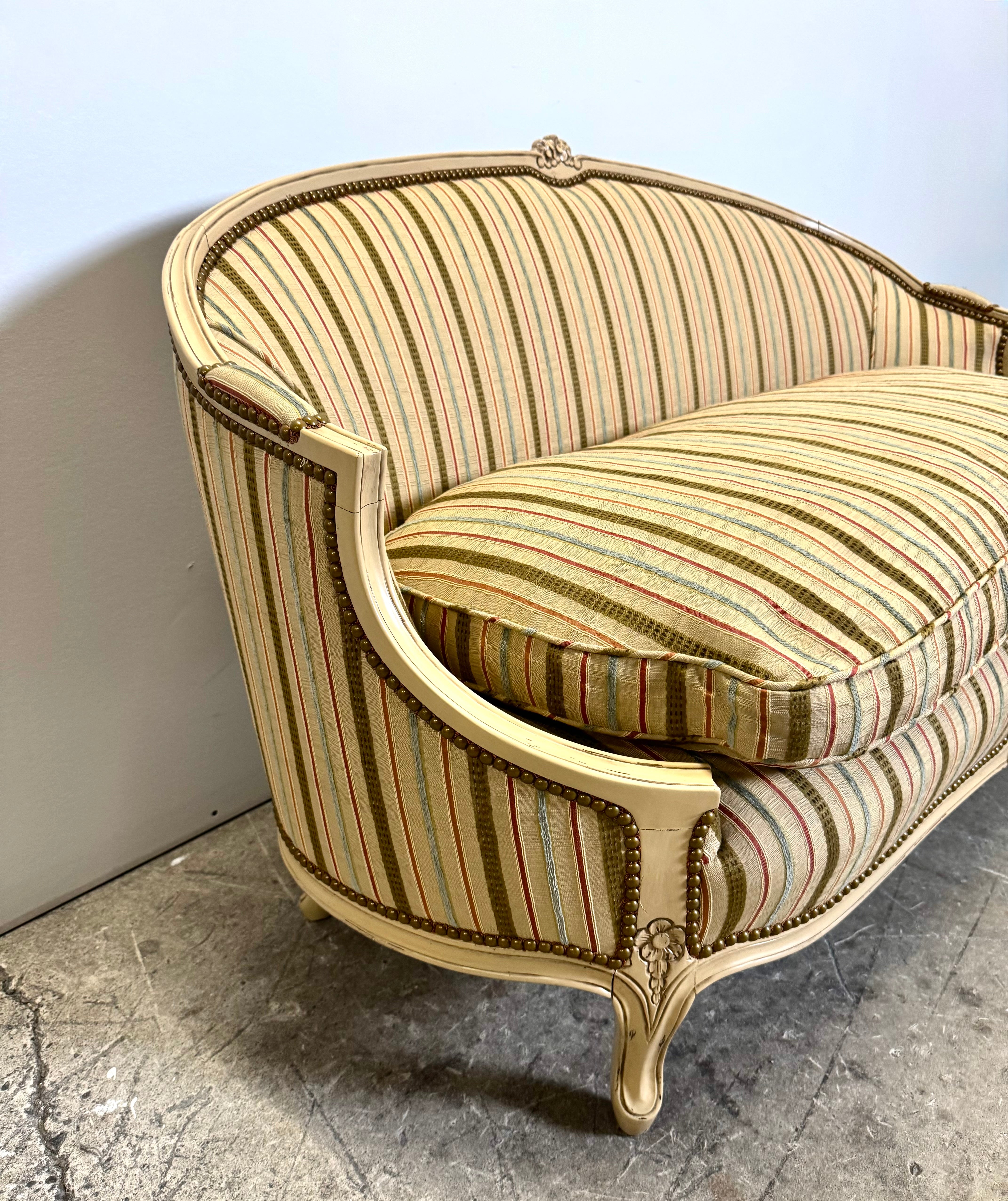 Louis XV Style Carved Ivory Settee