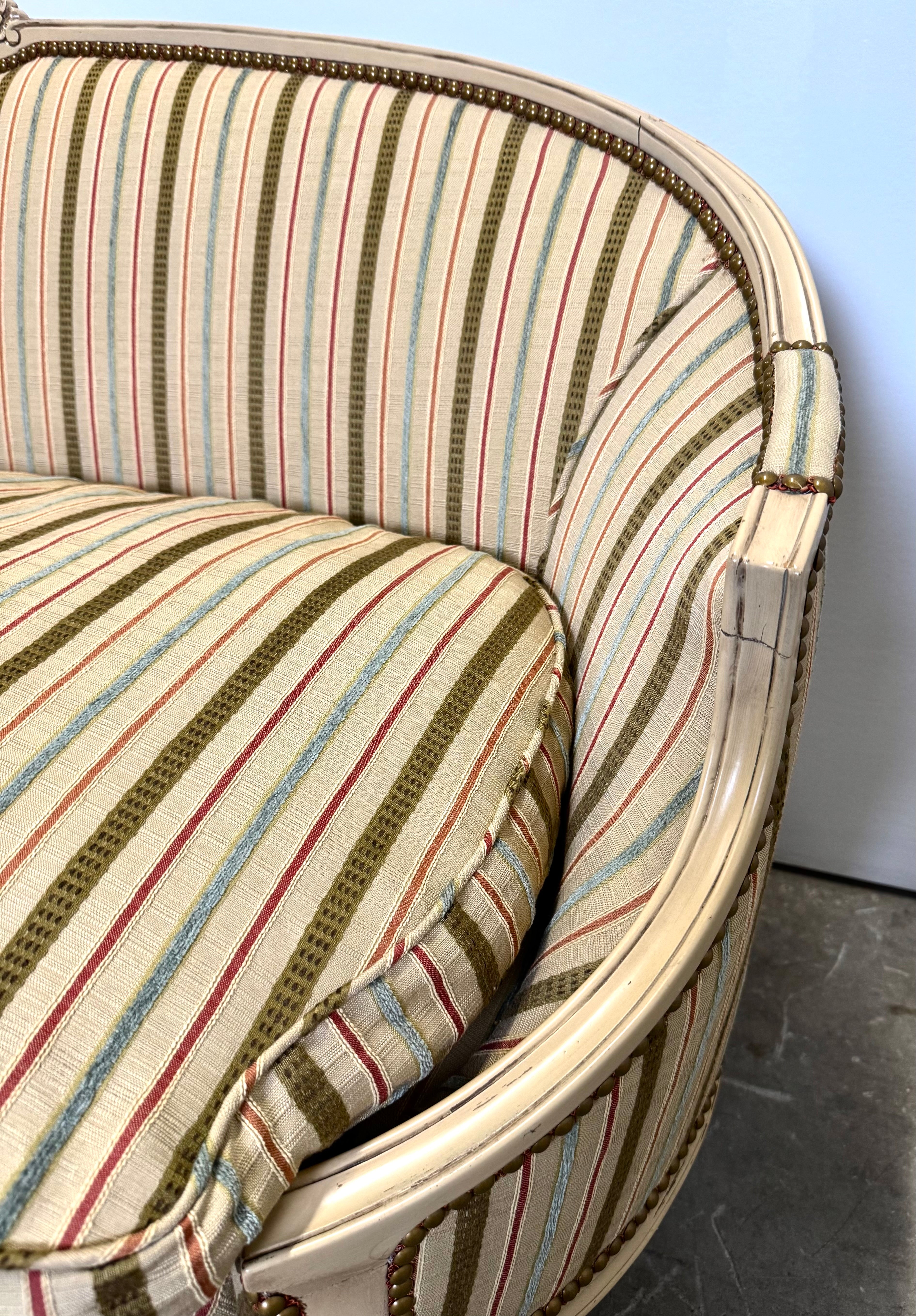 Louis XV Style Carved Ivory Settee