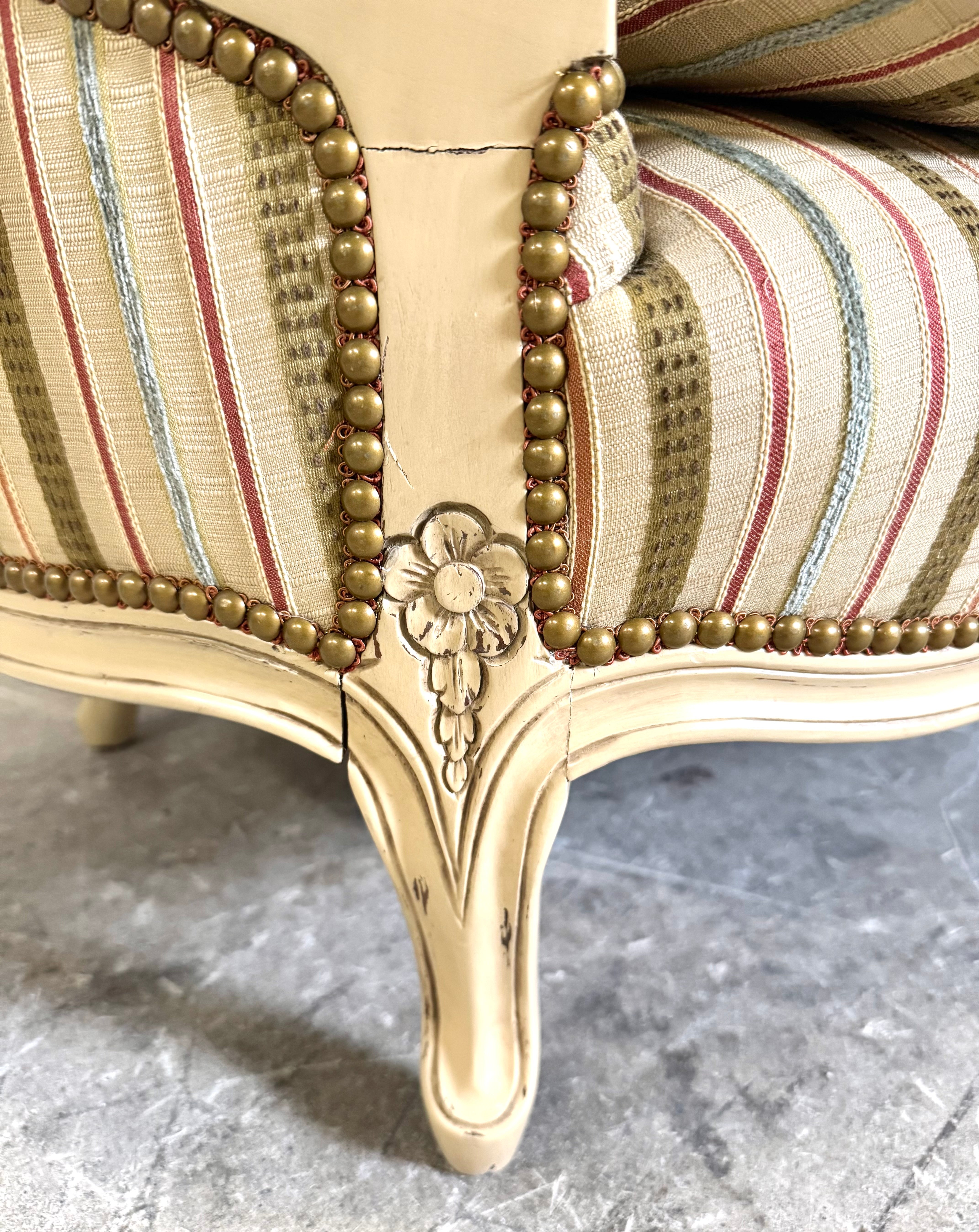 Louis XV Style Carved Ivory Settee