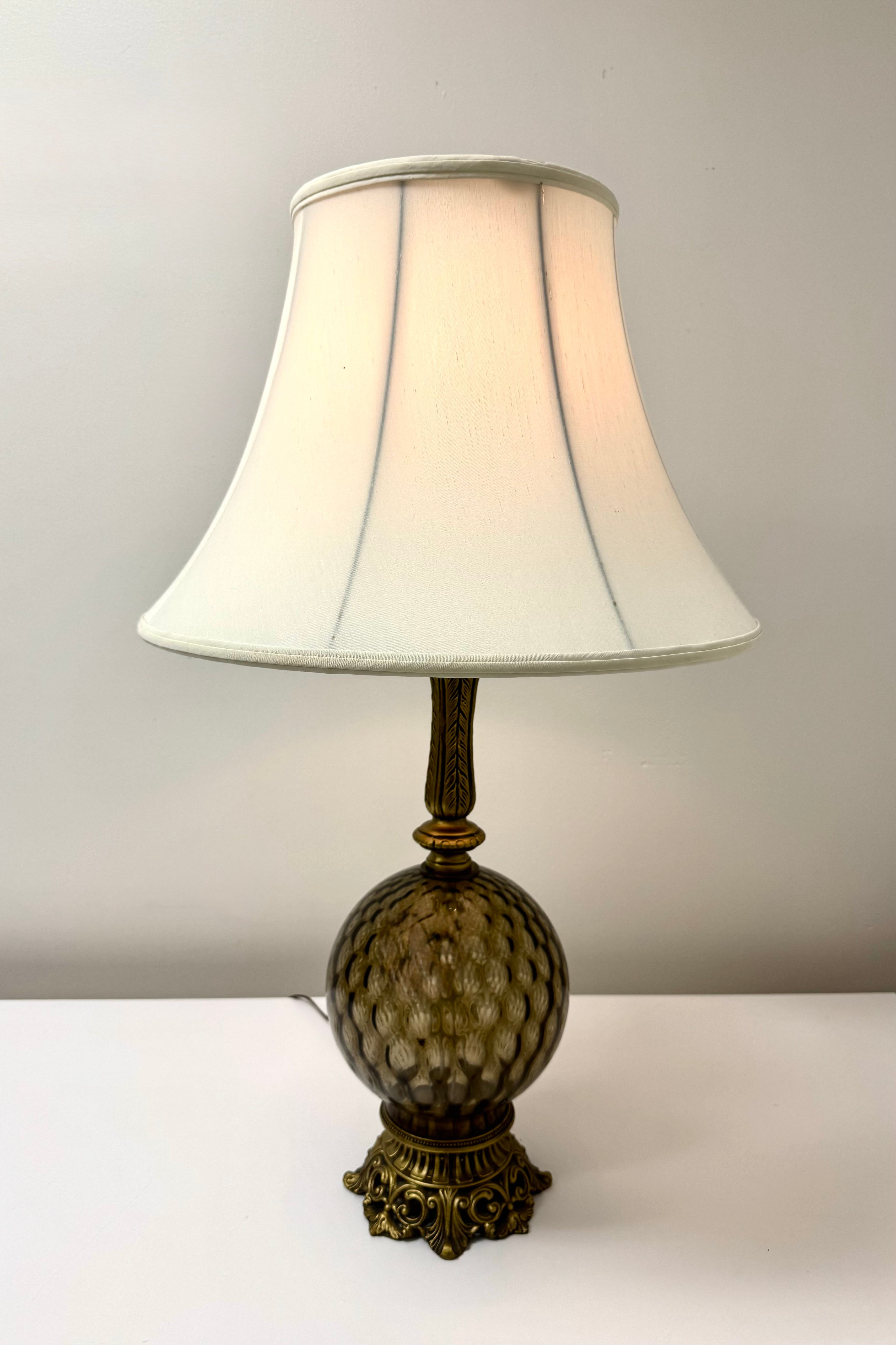 Vintage Tawny Smoke Ball Lamp